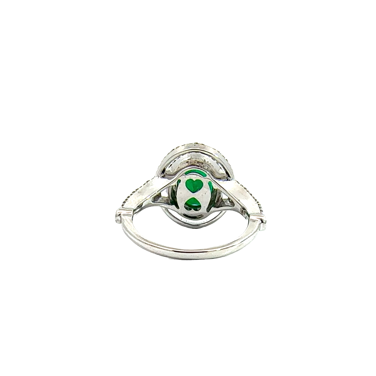 Estate 14k White Gold 2.07ctw Emerald 0.42ctw Diamond Ring