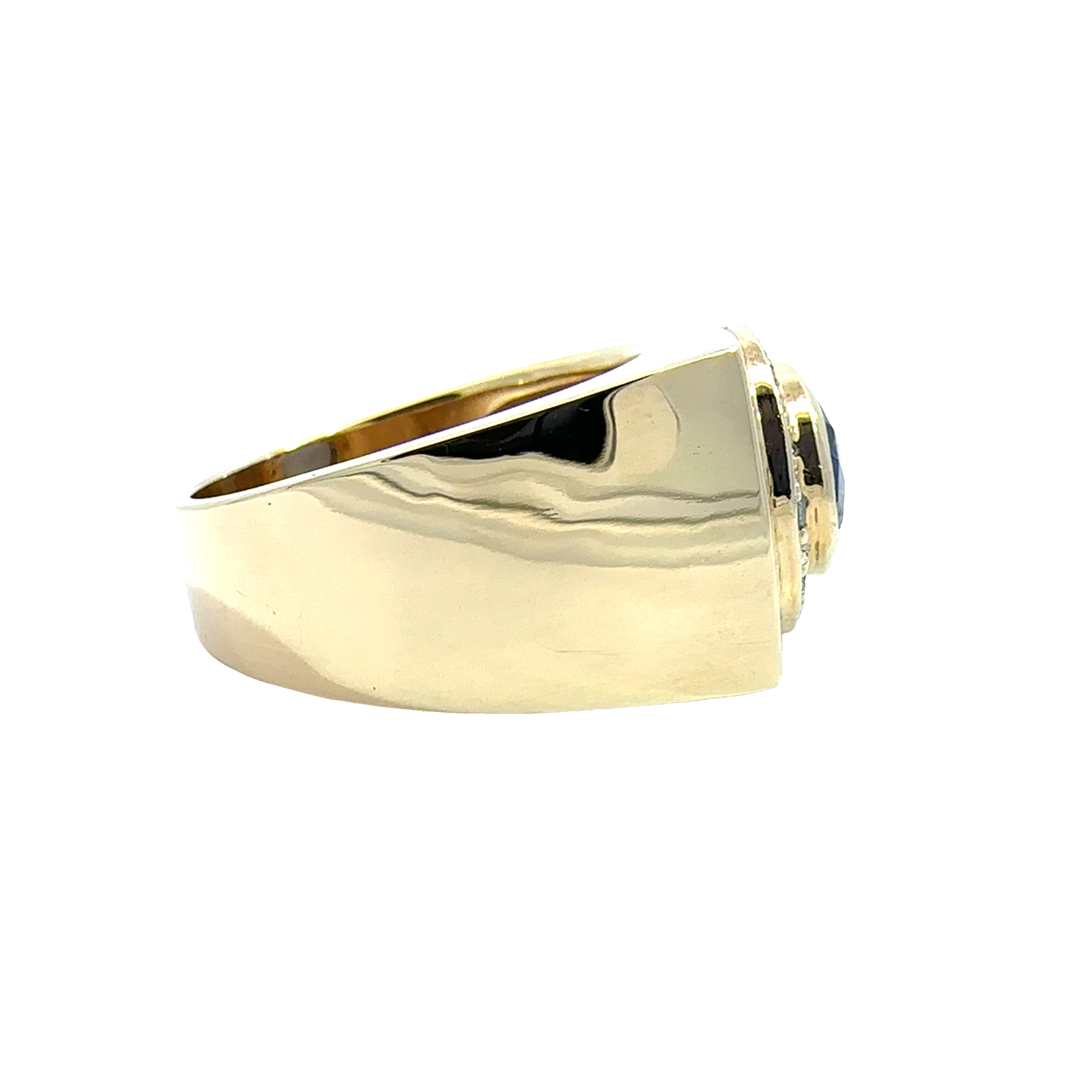 Vintage 14k Yellow Gold 4.75ctw Amethyst and 0.52ctw Diamond Ring