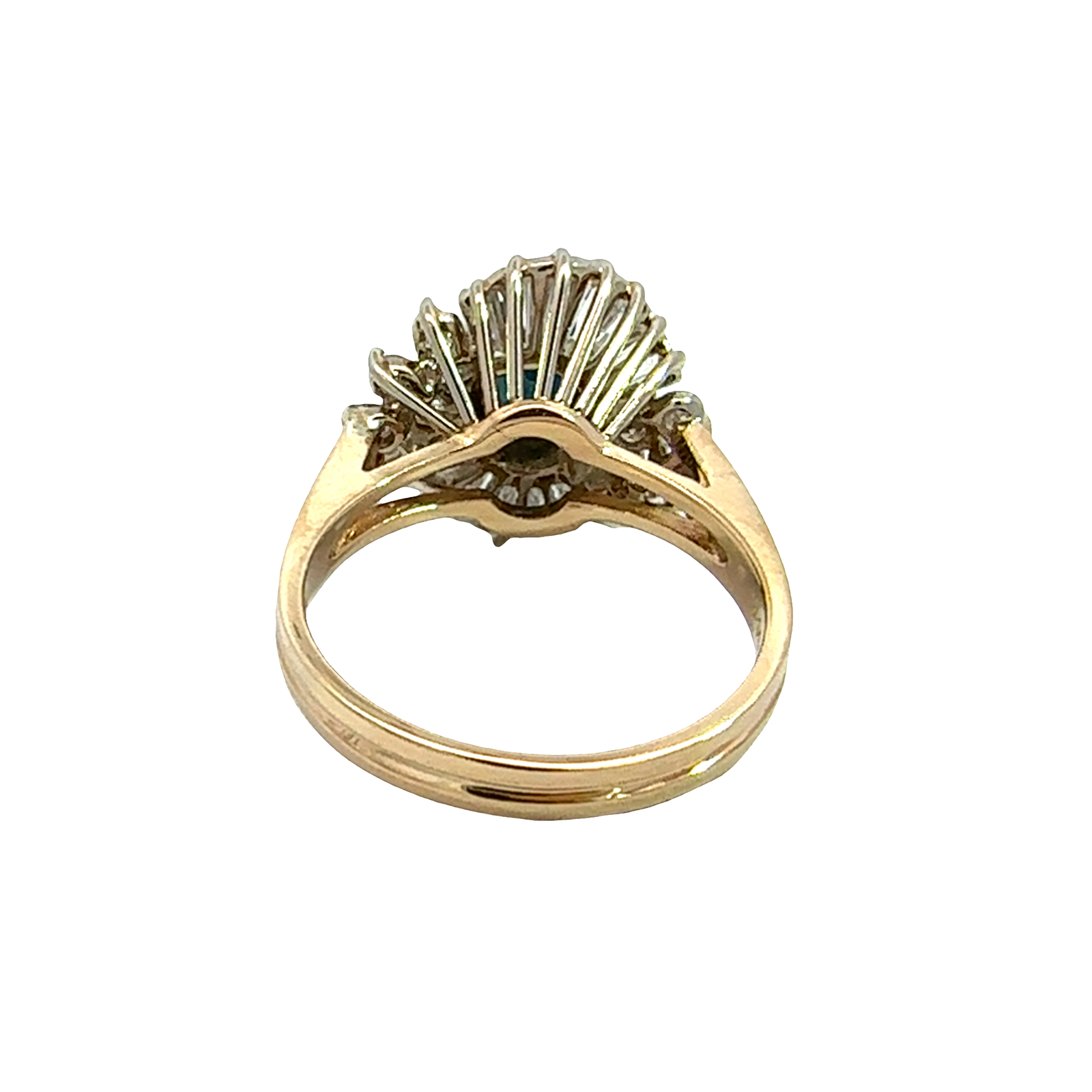 Estate 14k Yellow Gold 1.05ctw Sapphire & 1.06ctw Diamond Ring