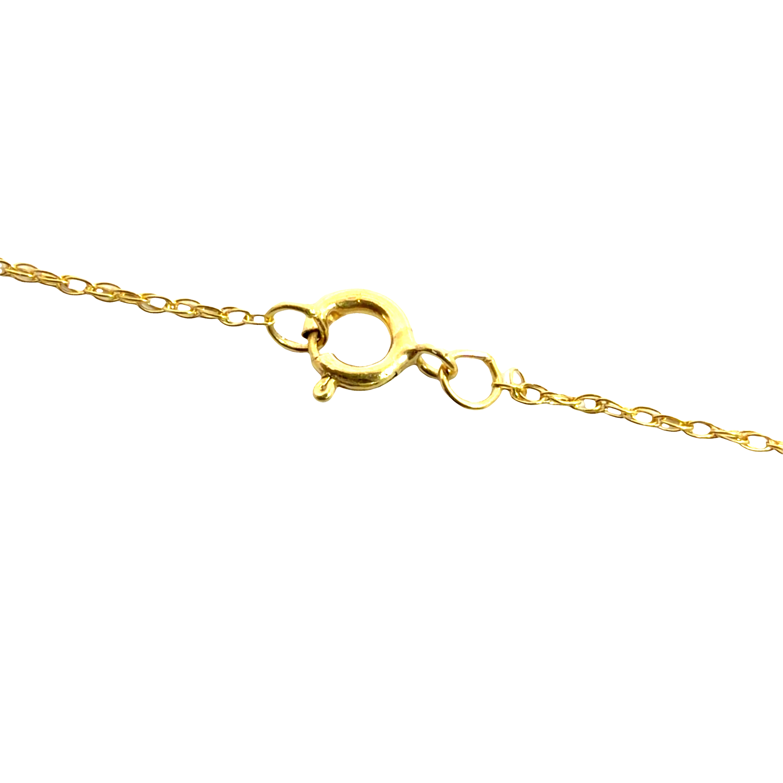 Vintage 14k Yellow Gold 0.21ctw Ruby and 0.06ctw Diamond Necklace