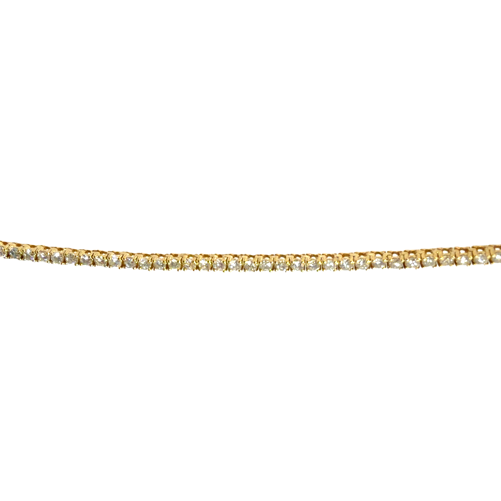 The Jewel Box 14k Yellow Gold Classic Diamond Tennis Necklace