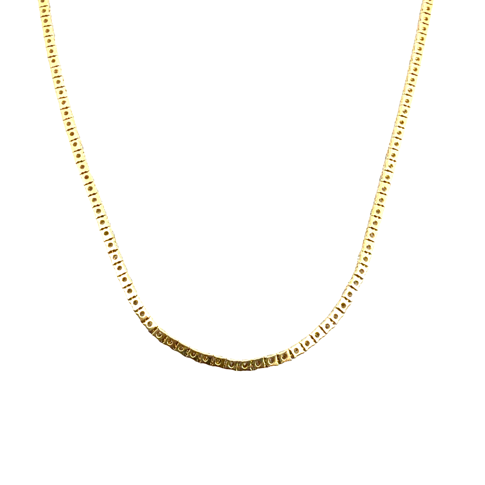 The Jewel Box 14k Yellow Gold Classic Diamond Tennis Necklace
