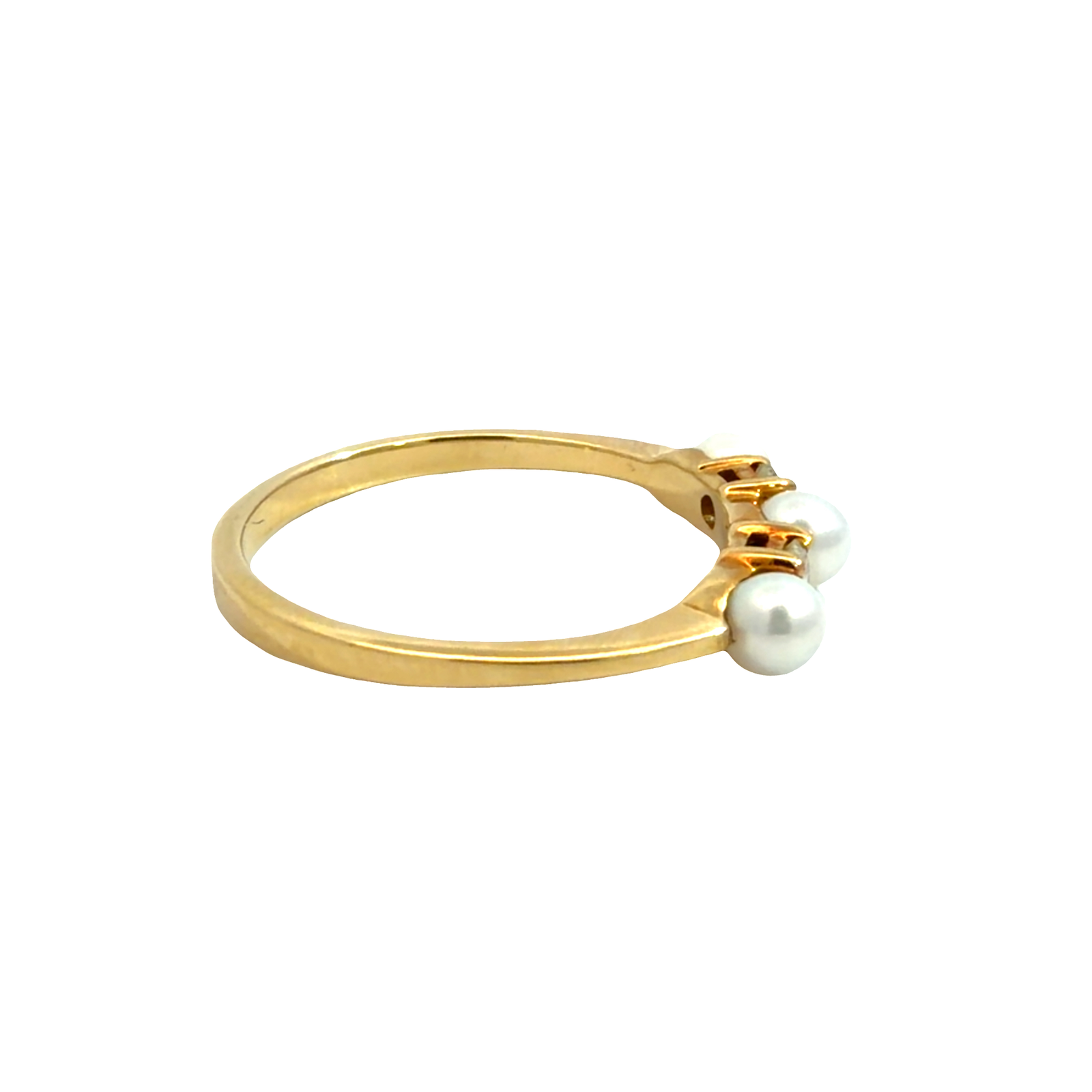 Tiffany & Co. 18k Yellow Gold Seed Pearl & Diamond Ring