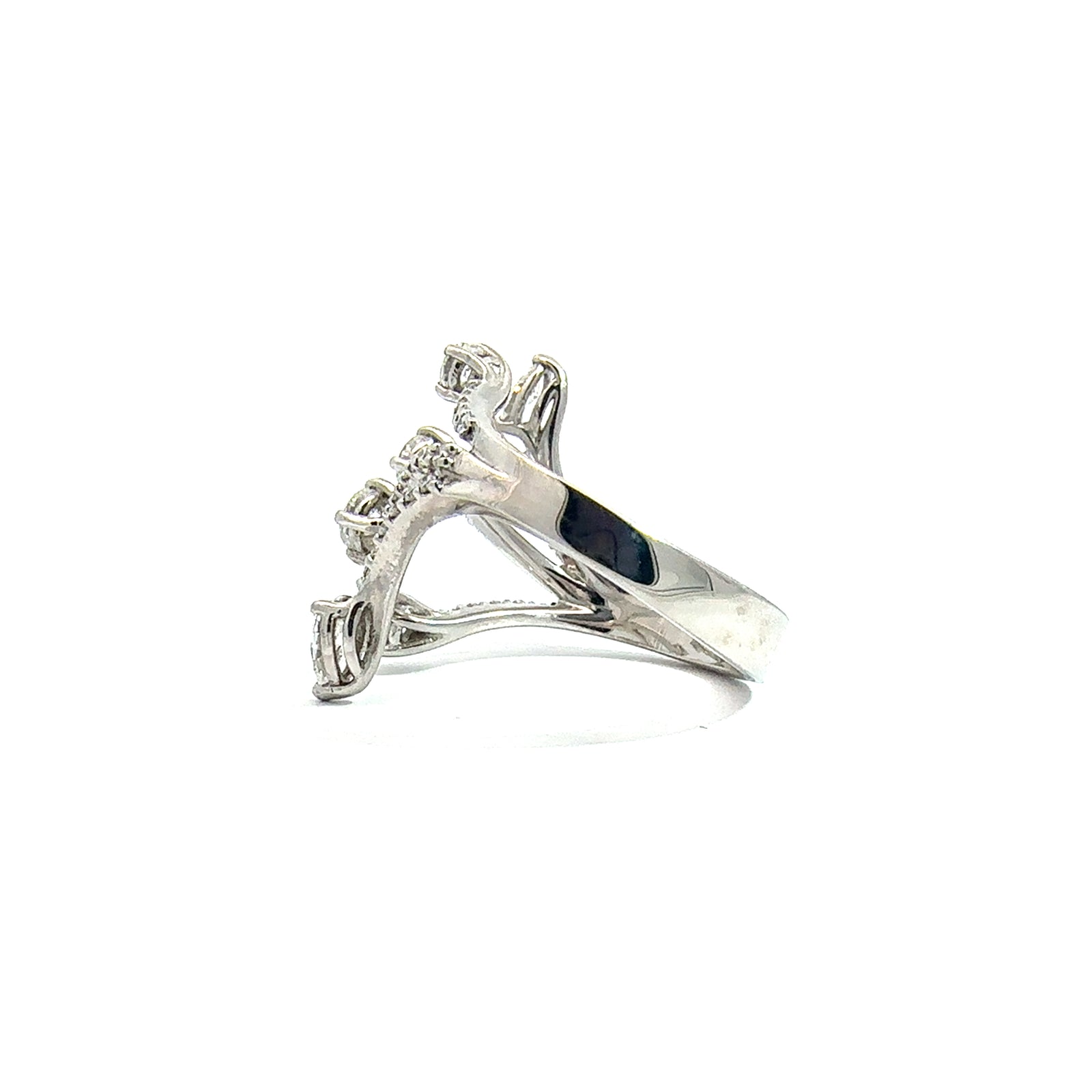 Estate Leo Pizzo 18k White Gold 1.24ctw Diamond Ring