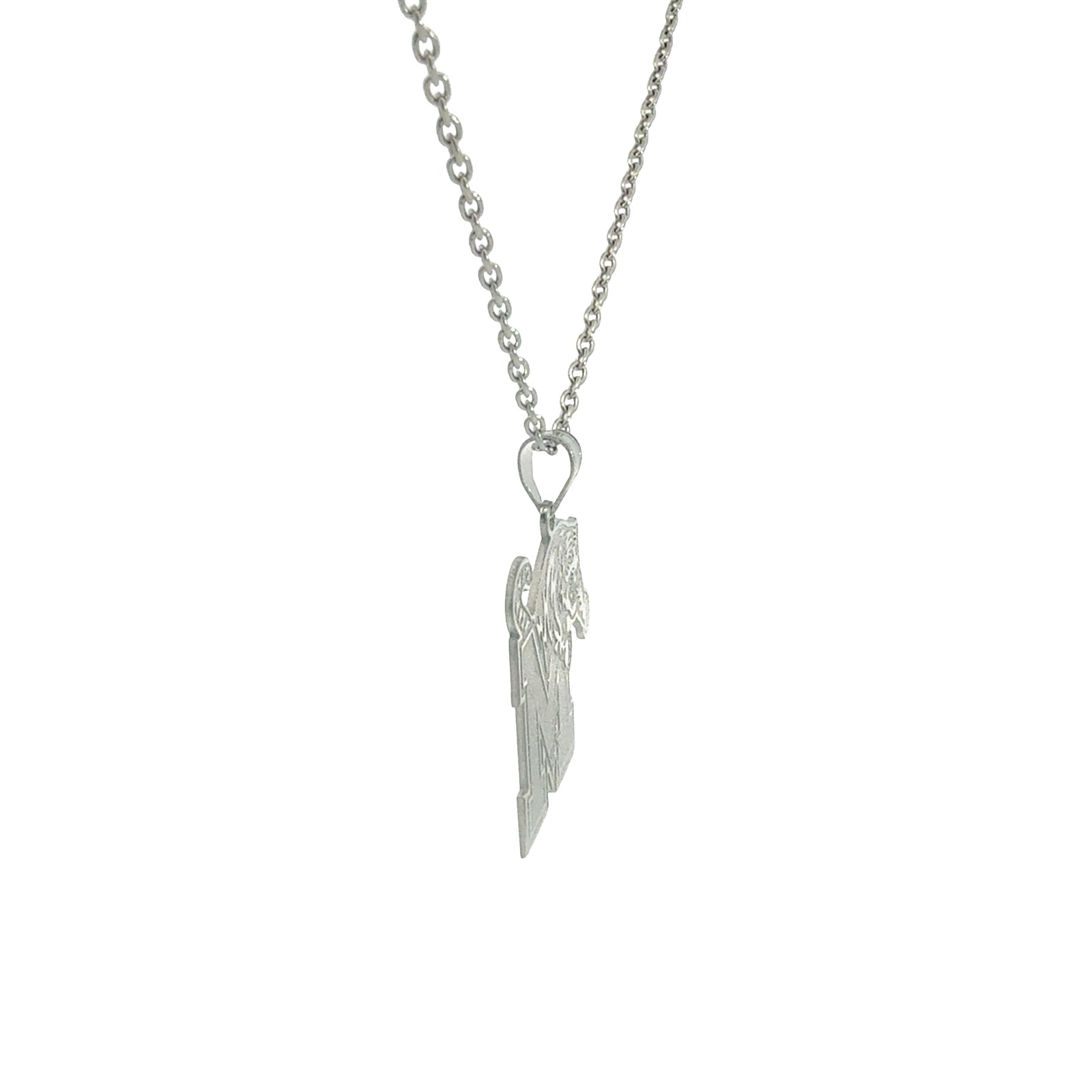 Memphis Tigers 14k White Gold Crest Necklace (Extra Large)