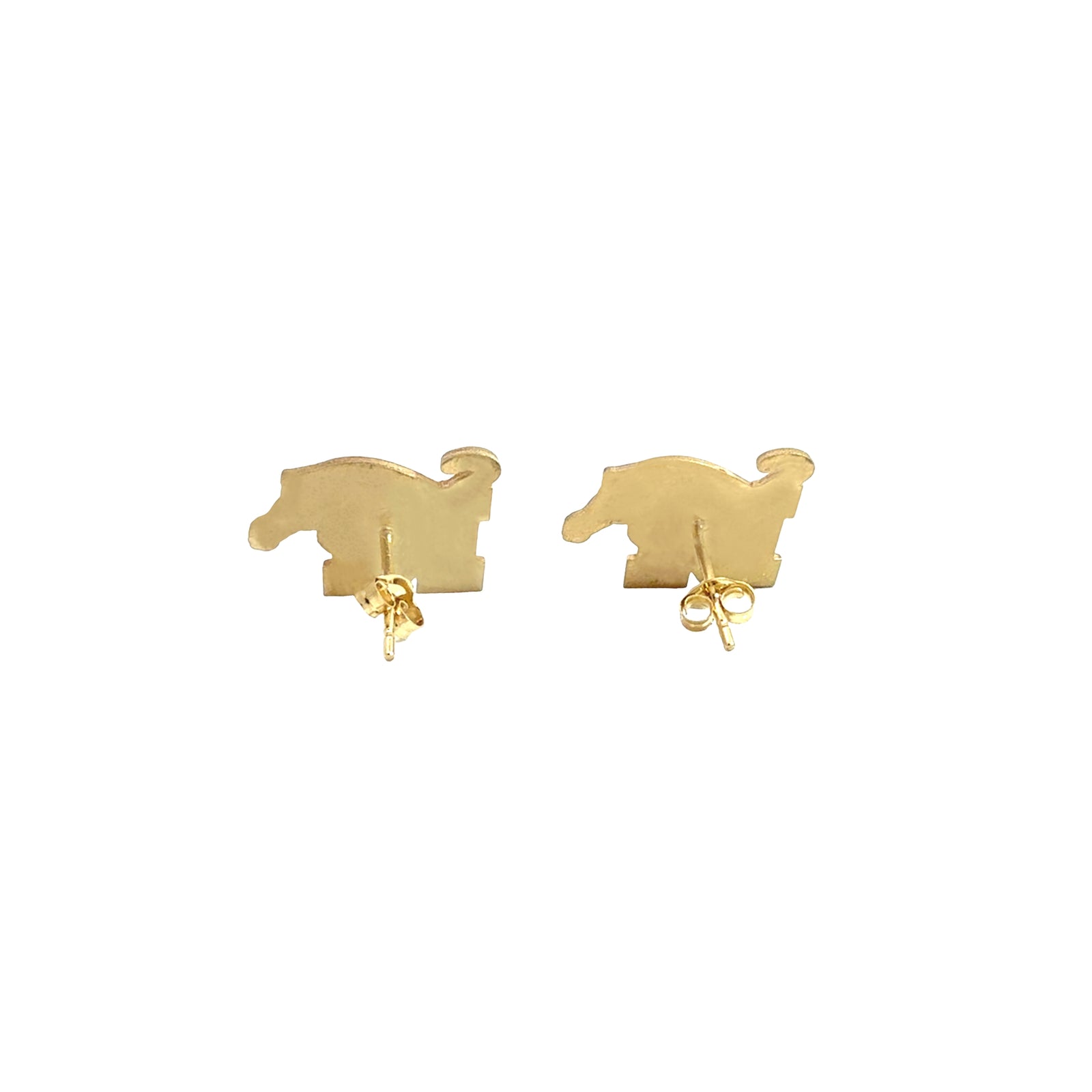 Memphis Tigers 14k Yellow Gold Crest Stud Earrings