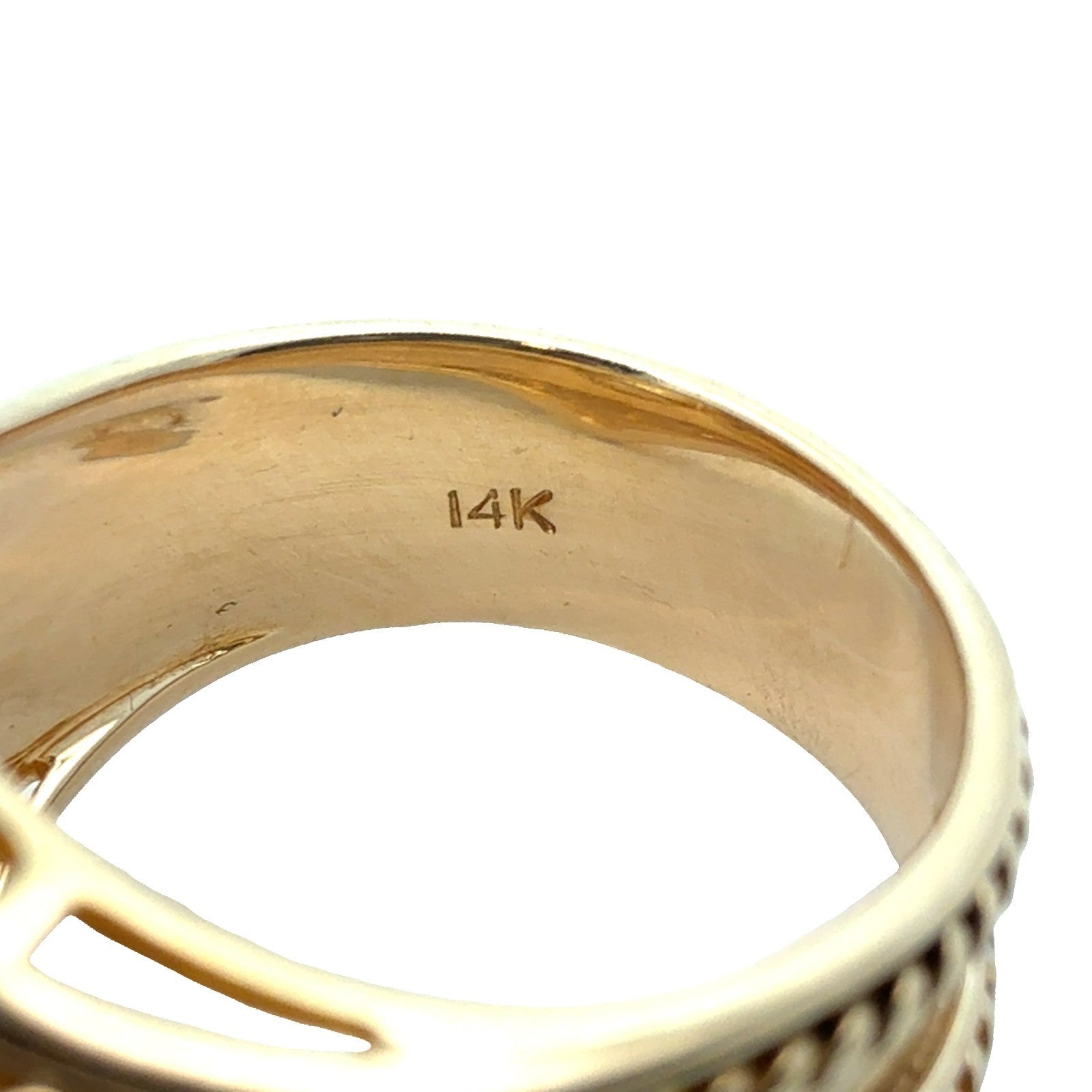 14k Yellow Gold Pearl & 0.01ctw Diamond Vintage-Inspired Cocktail Ring Size 66