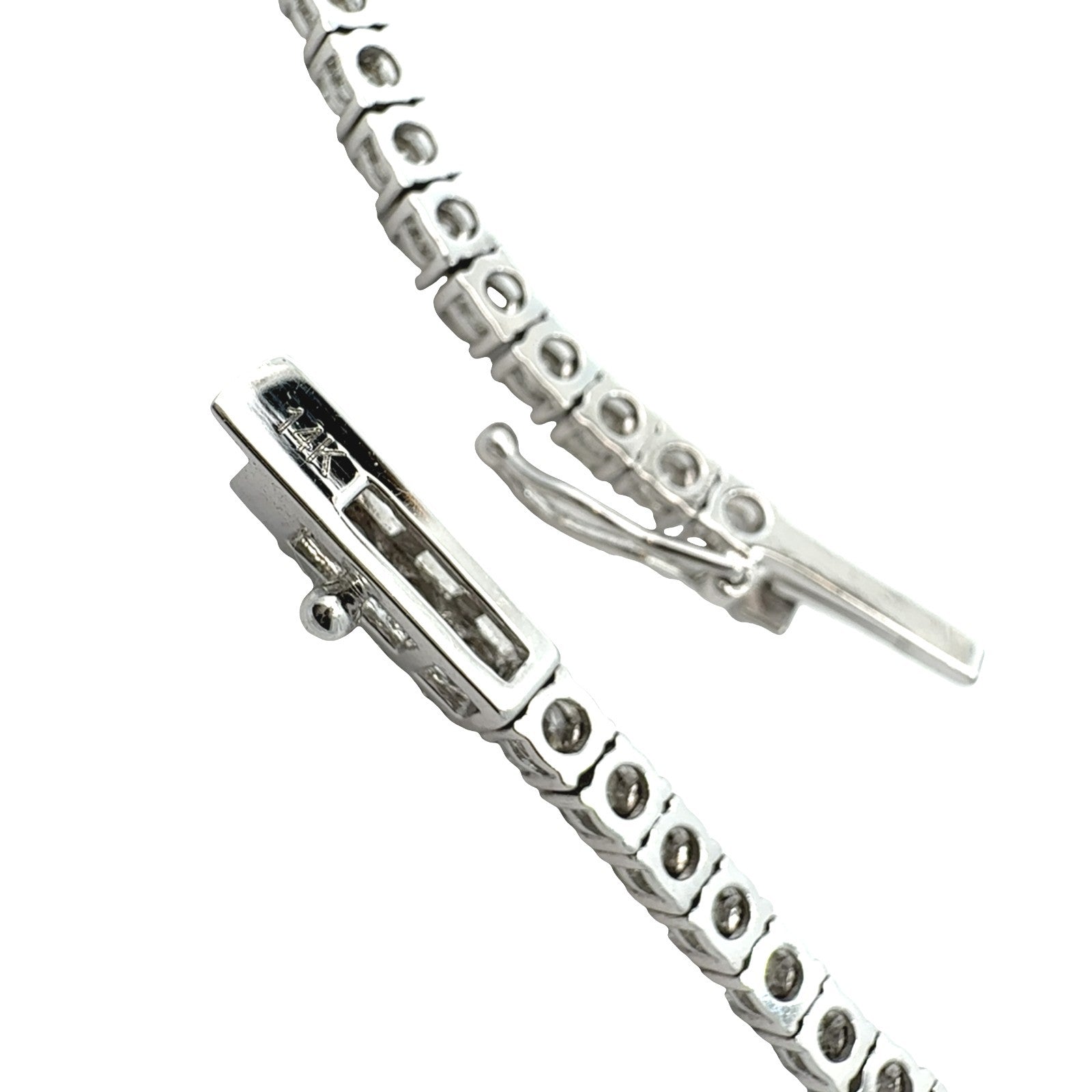 14k White Gold 10.19cttw Diamond Tennis Necklace4