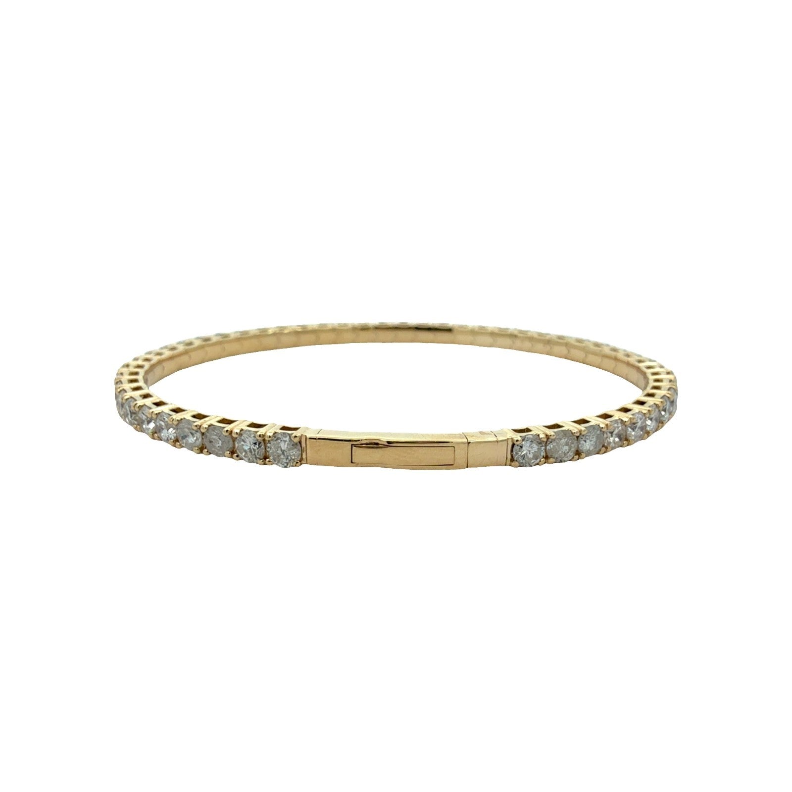 The Jewel Box 14k Yellow Gold 6.20ctw Diamond Flex Bangle 6.5 in4