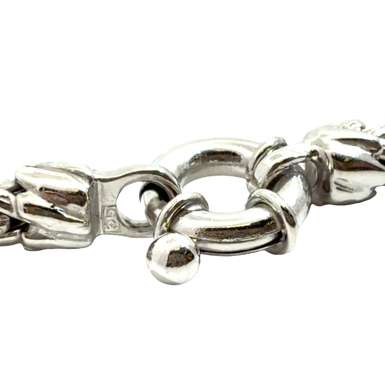 Italian 18k White Gold 0.20ctw Diamond Rope Chain Bracelet 7.5 in4