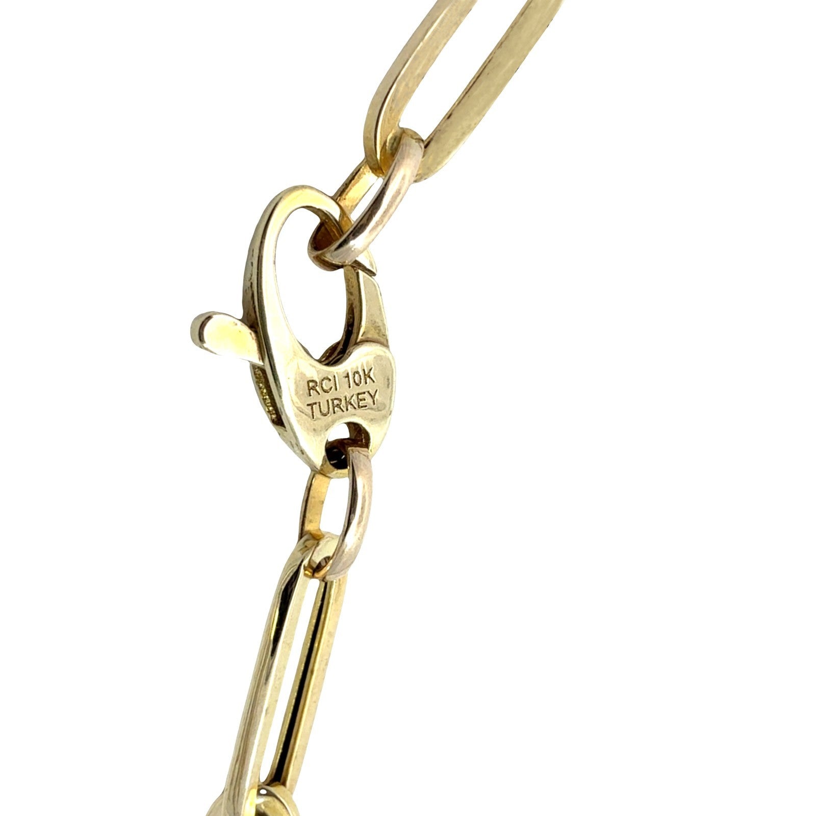 10k Yellow Gold Paperclip Link Chain Necklace 24"4