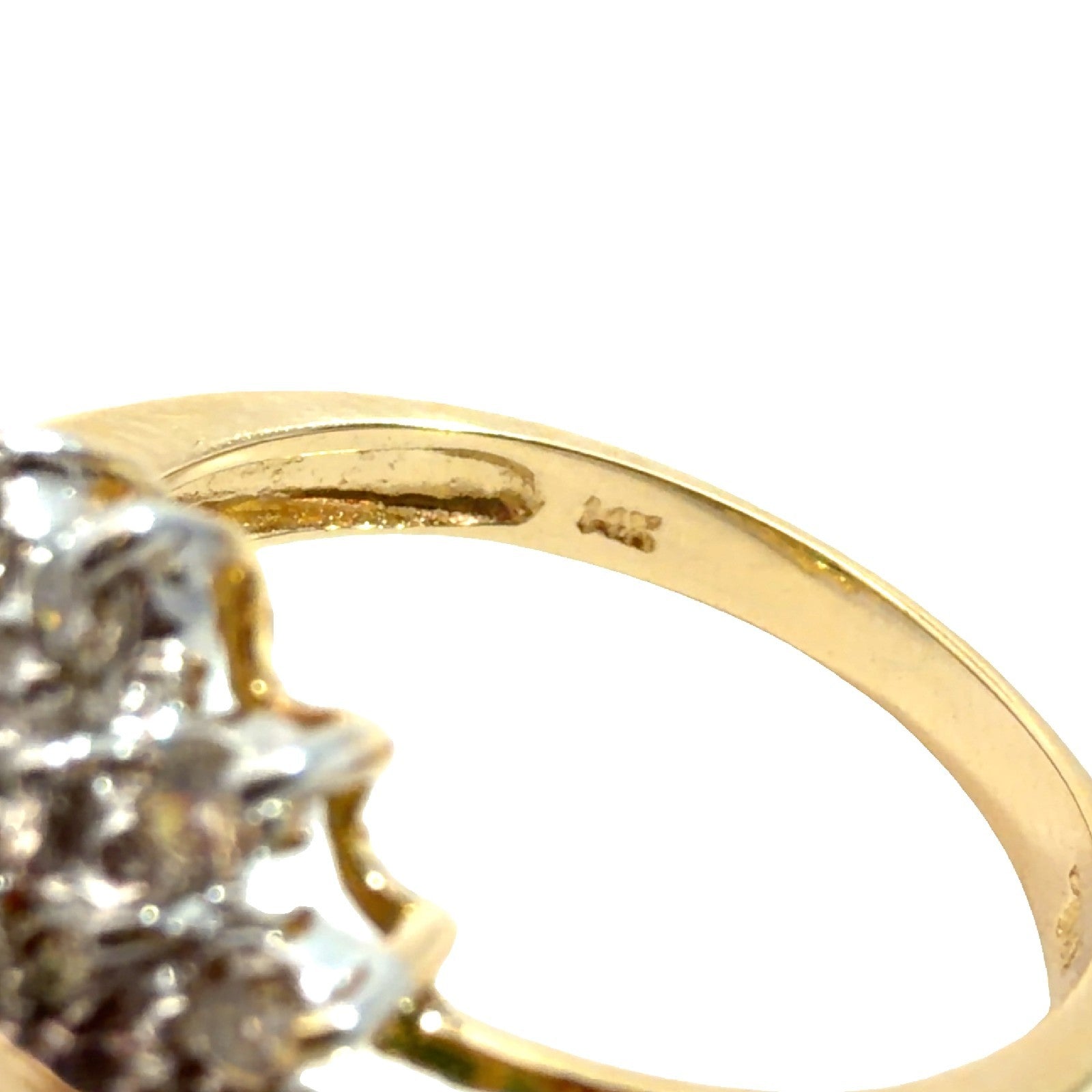 14k Yellow Gold 0.75cttw Emerald & 0.38cttw Diamond Starburst Halo Cocktail Ring4