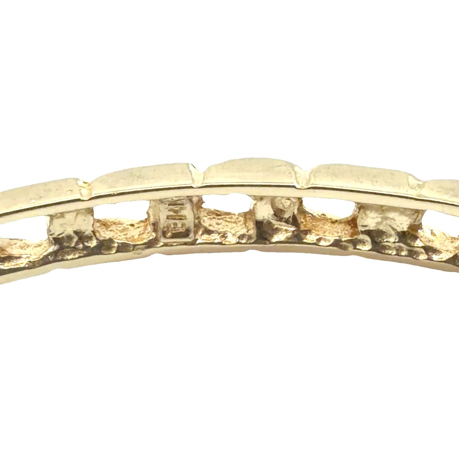 14k Yellow Gold Curb Link Style Bangle 8"4