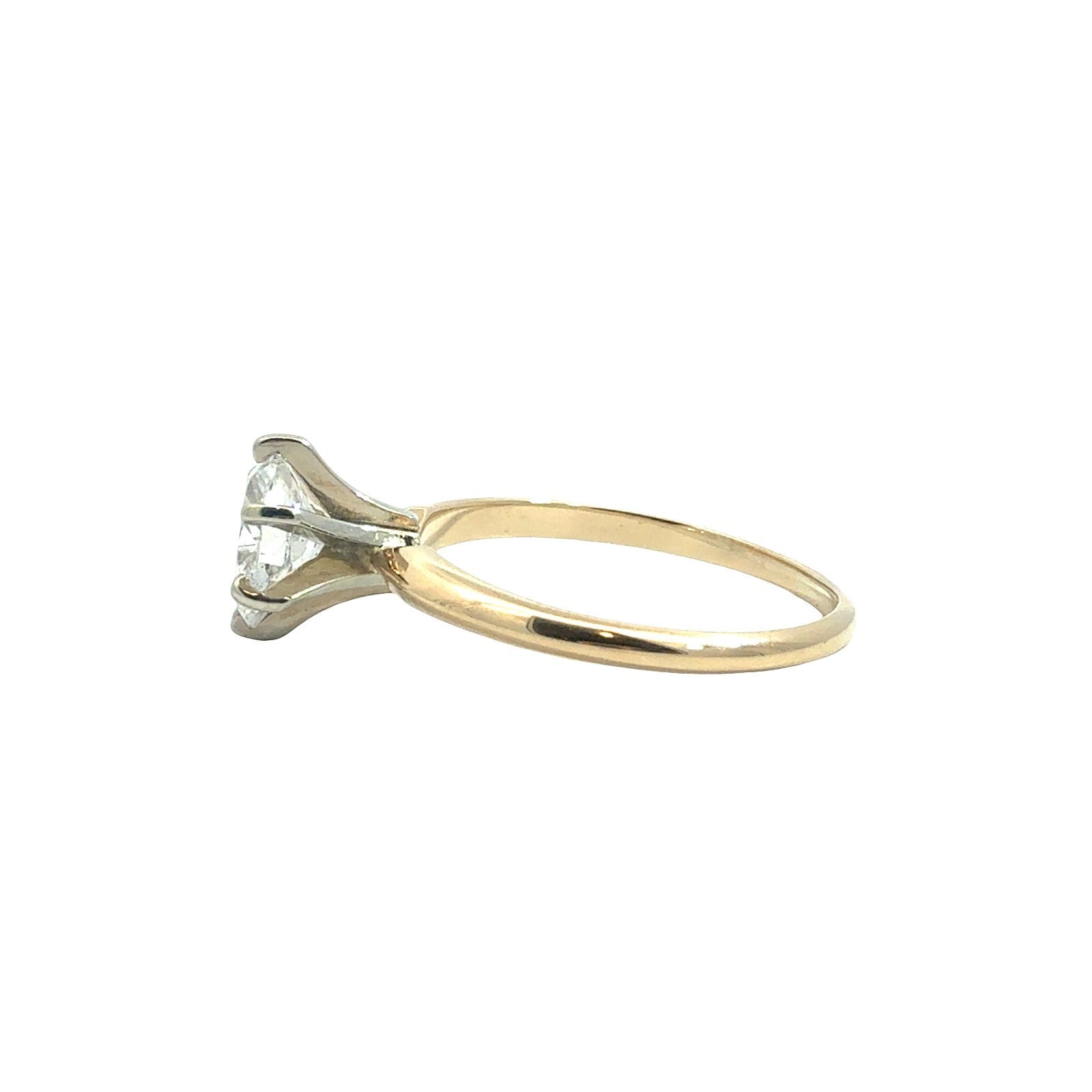 14k Yellow Gold 0.80tcw Diamond Solitaire Engagement Ring Size 62