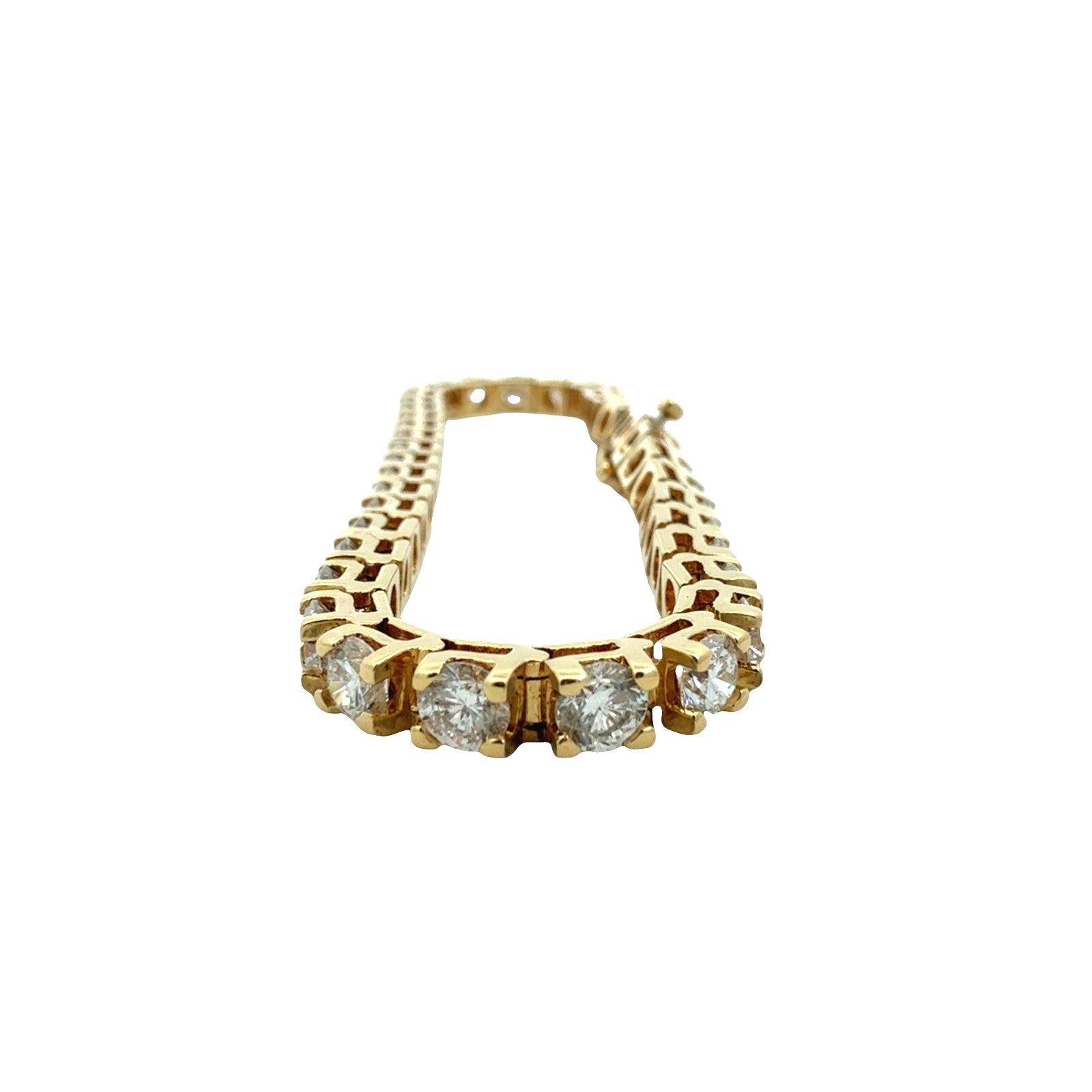 18k Yellow Gold and 9.13cttw Diamond Tennis Bracelet2