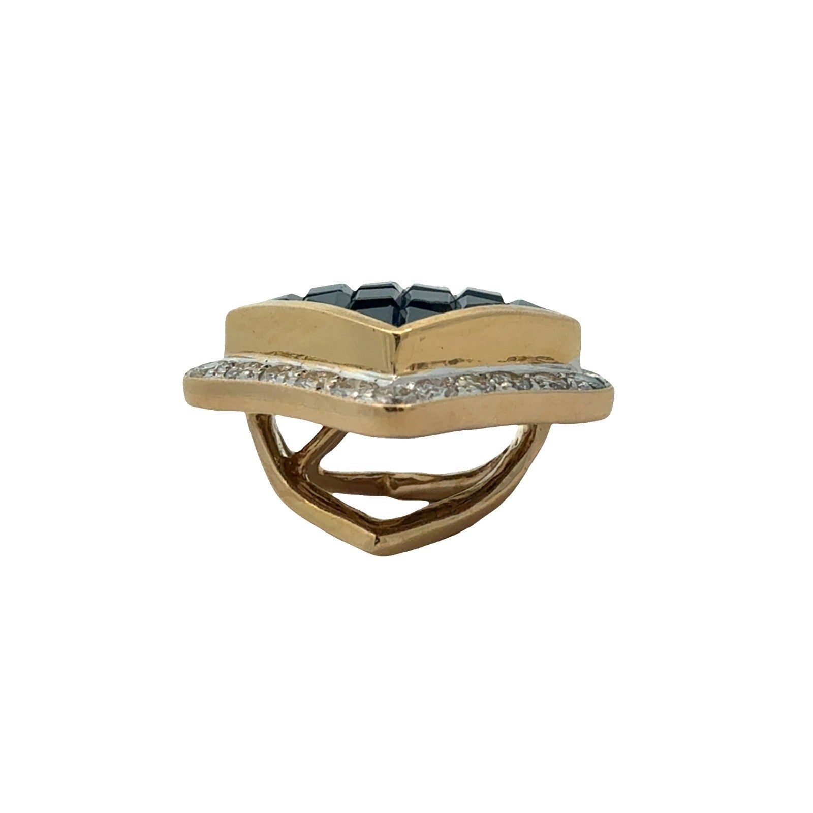 18k Yellow Gold 1.62cttw Sapphire & 061cttw Diamond Pendant4