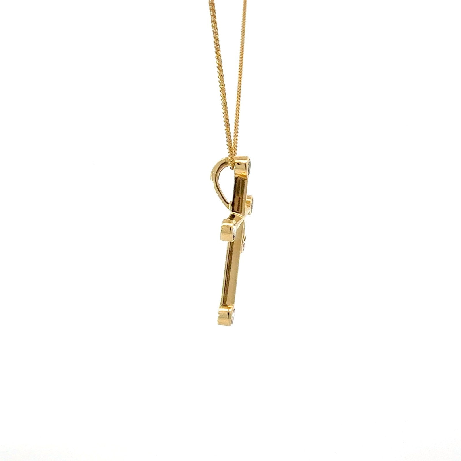 18k Yellow Gold 0.30ctw Tanazanite Southern Cross Necklace 18"1