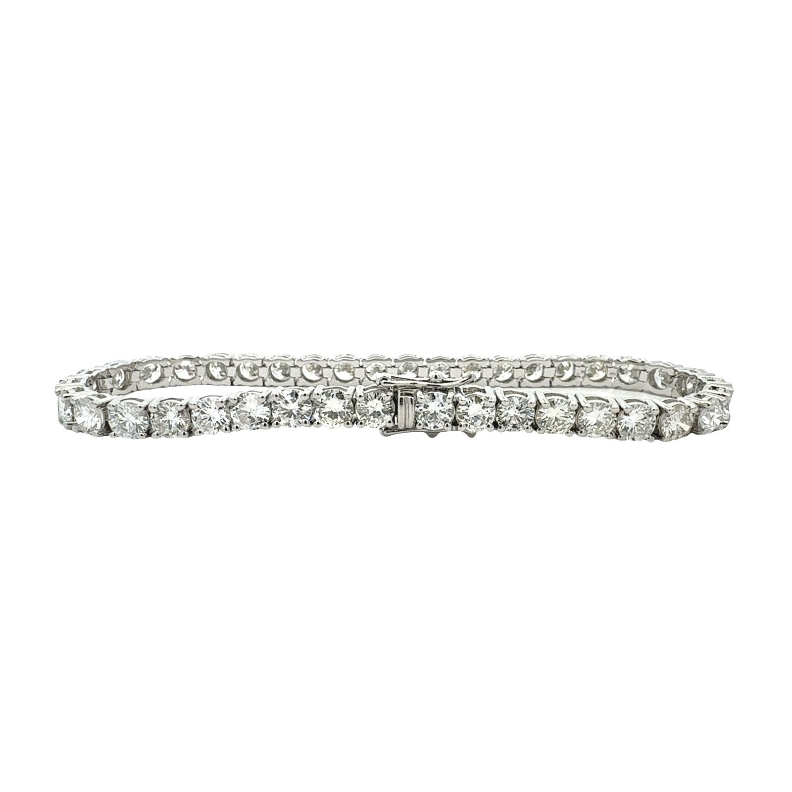 NEW 14k White Gold and 11.93cttw Diamond Tennis Bracelet3