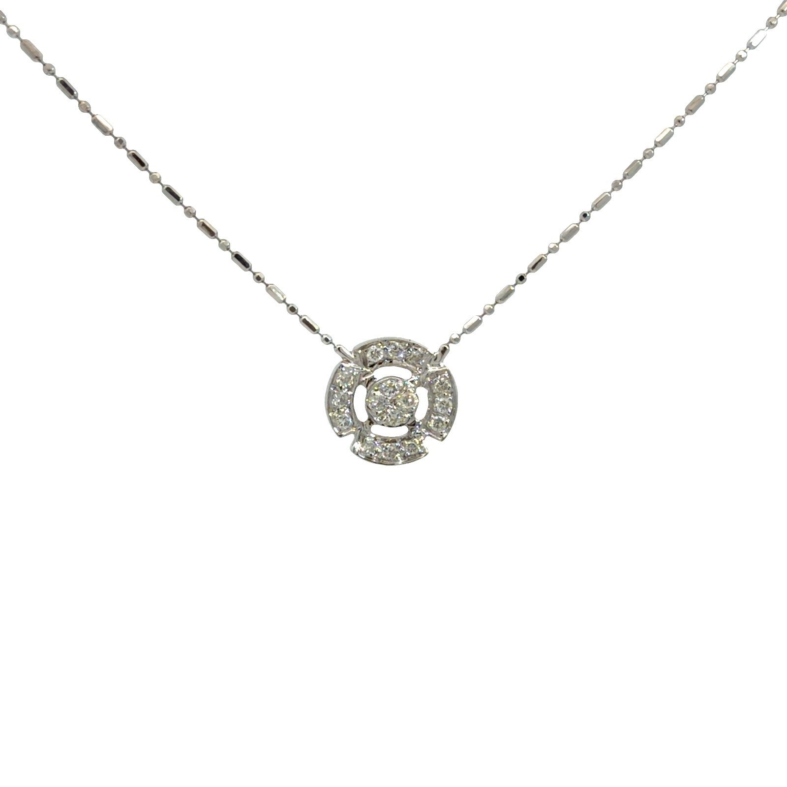 Vintage 18k White Gold 0.28ctw Necklace 16.5"1