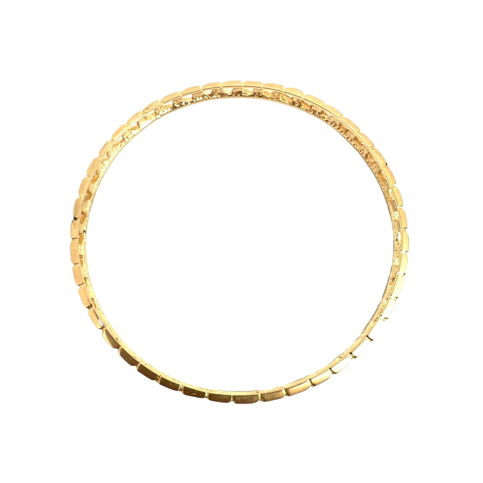 14k Yellow Gold Curb Link Style Bangle 8"1