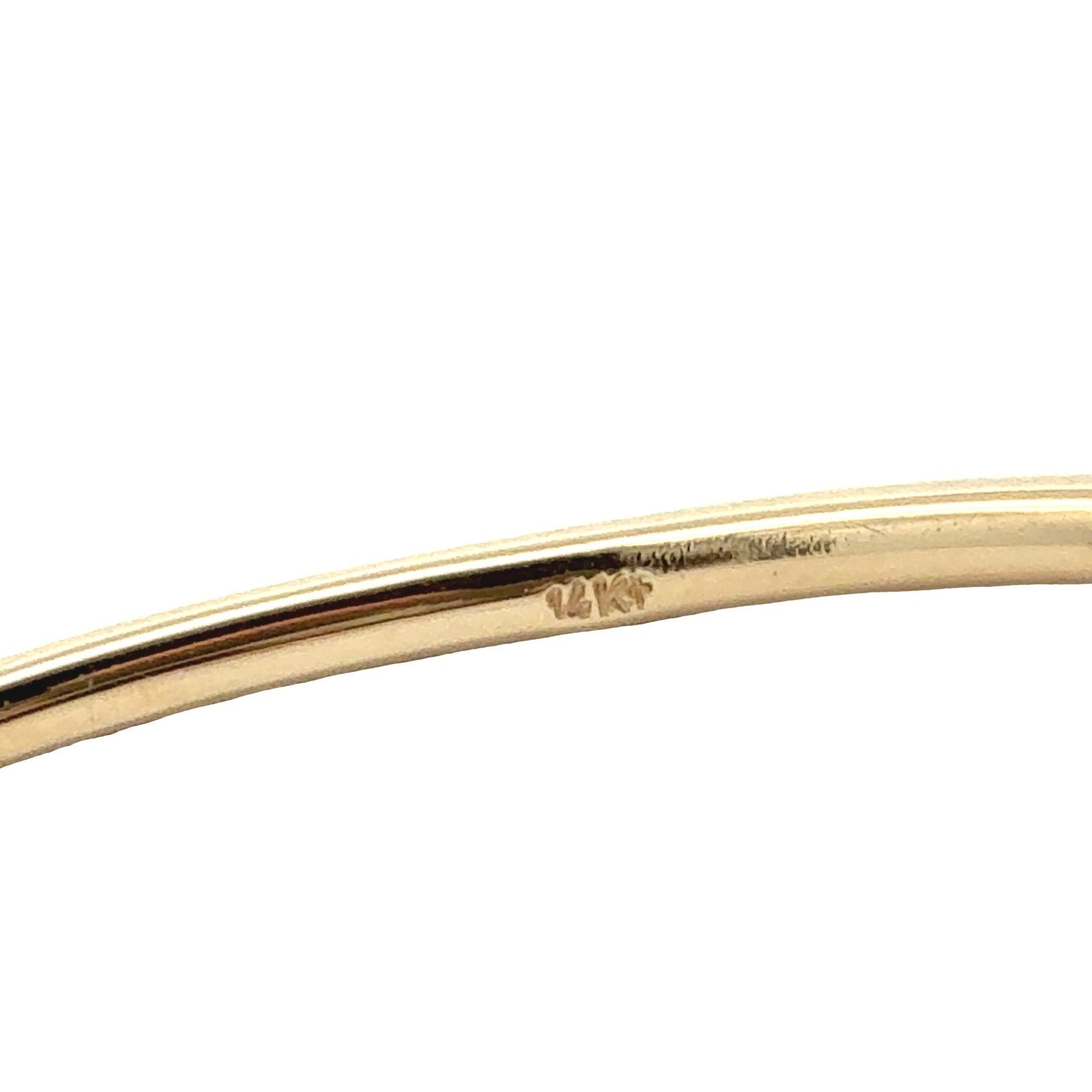 14k Yellow Gold Stamped 0.91tcw Diamond Solitaire Hinged Bangle Bracelet6