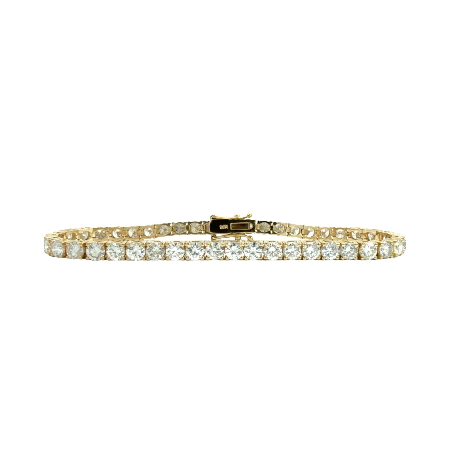 NEW 14k Yellow Gold 9.33cttw Diamond Tennis Bracelet 7"0