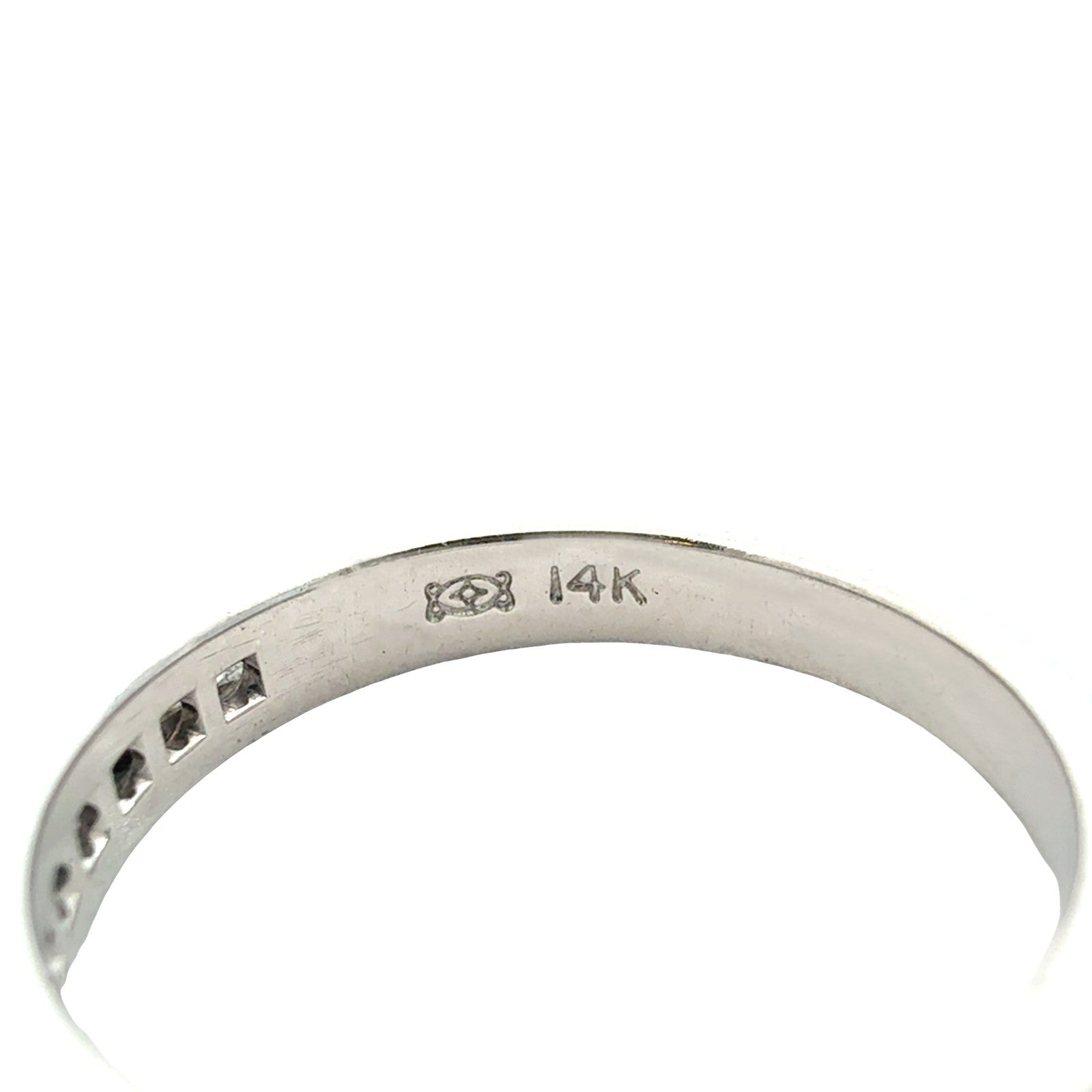 14k White Gold Channel Set Princess-Cut 0.36cttw Diamond Half Eternity Band5