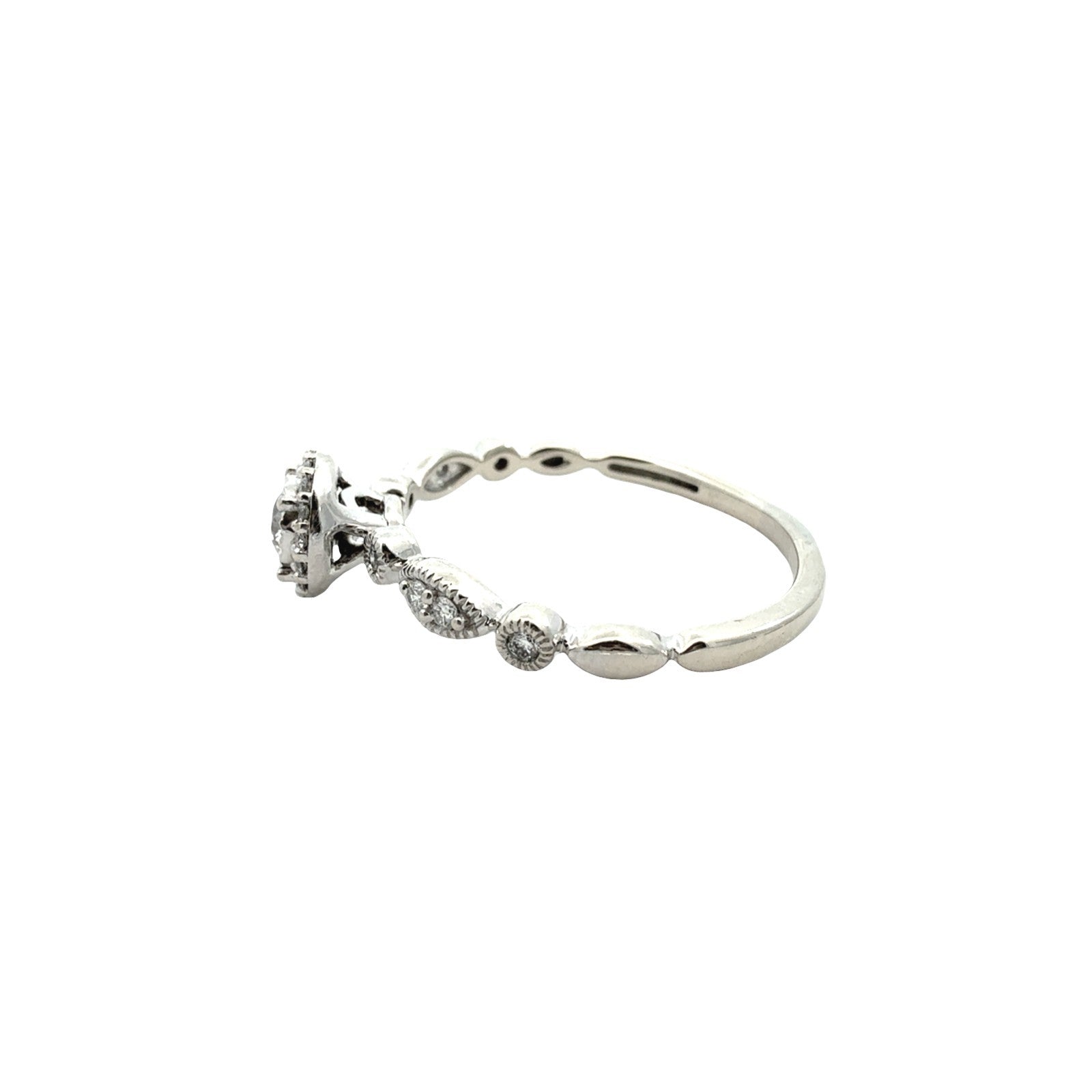 Vintage 10k White Gold 0.50cttw Diamond Wedding Set6