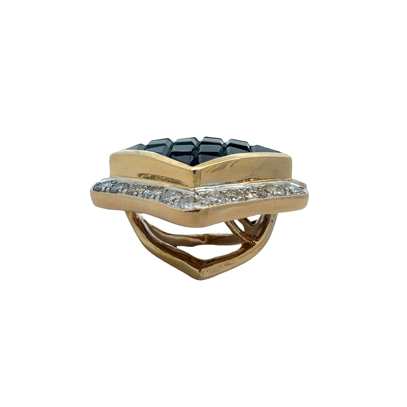 18k Yellow Gold 1.62cttw Sapphire & 061cttw Diamond Pendant2