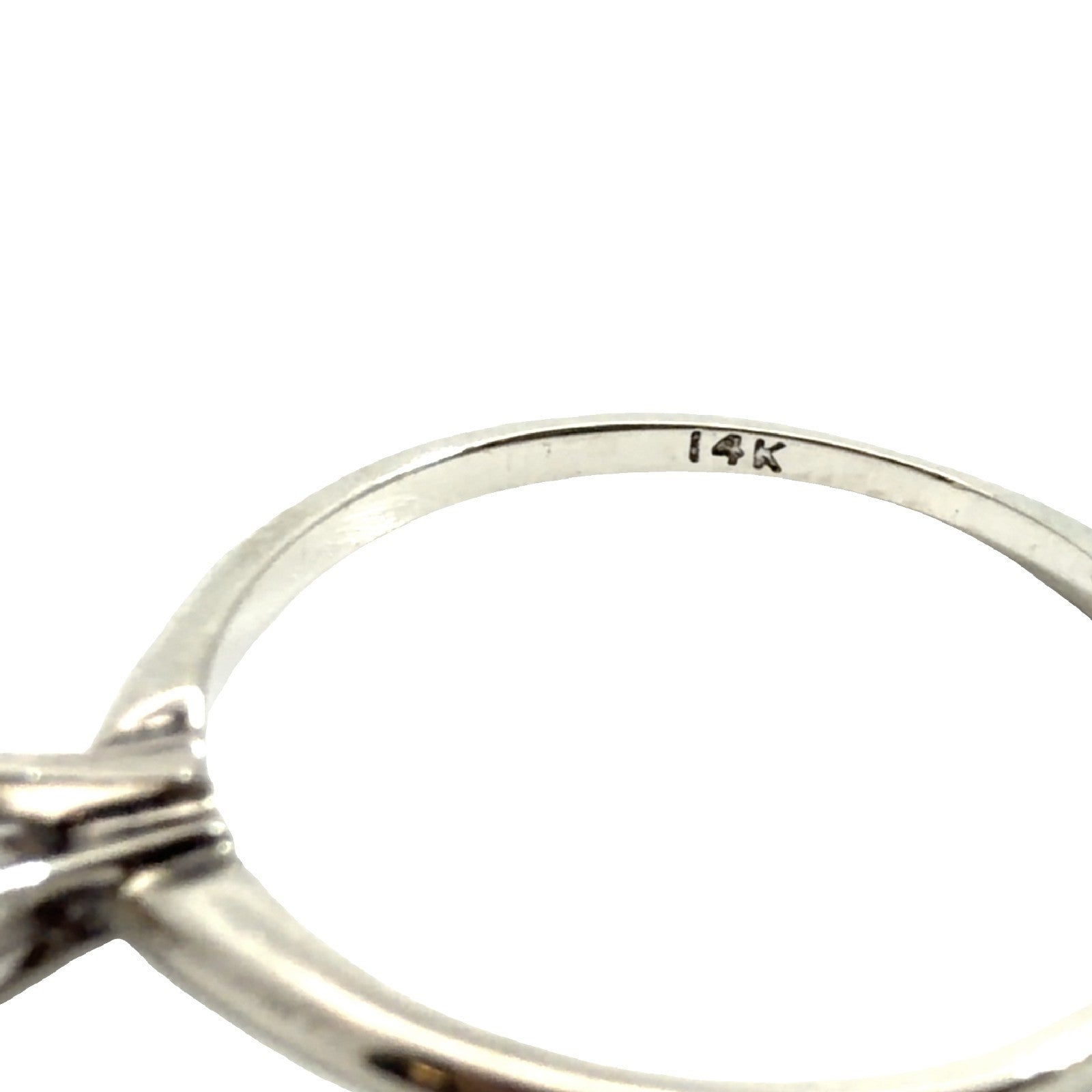 14k White Gold Solitaire Ring with Round Brilliant Cut 0.50ctw Diamond5