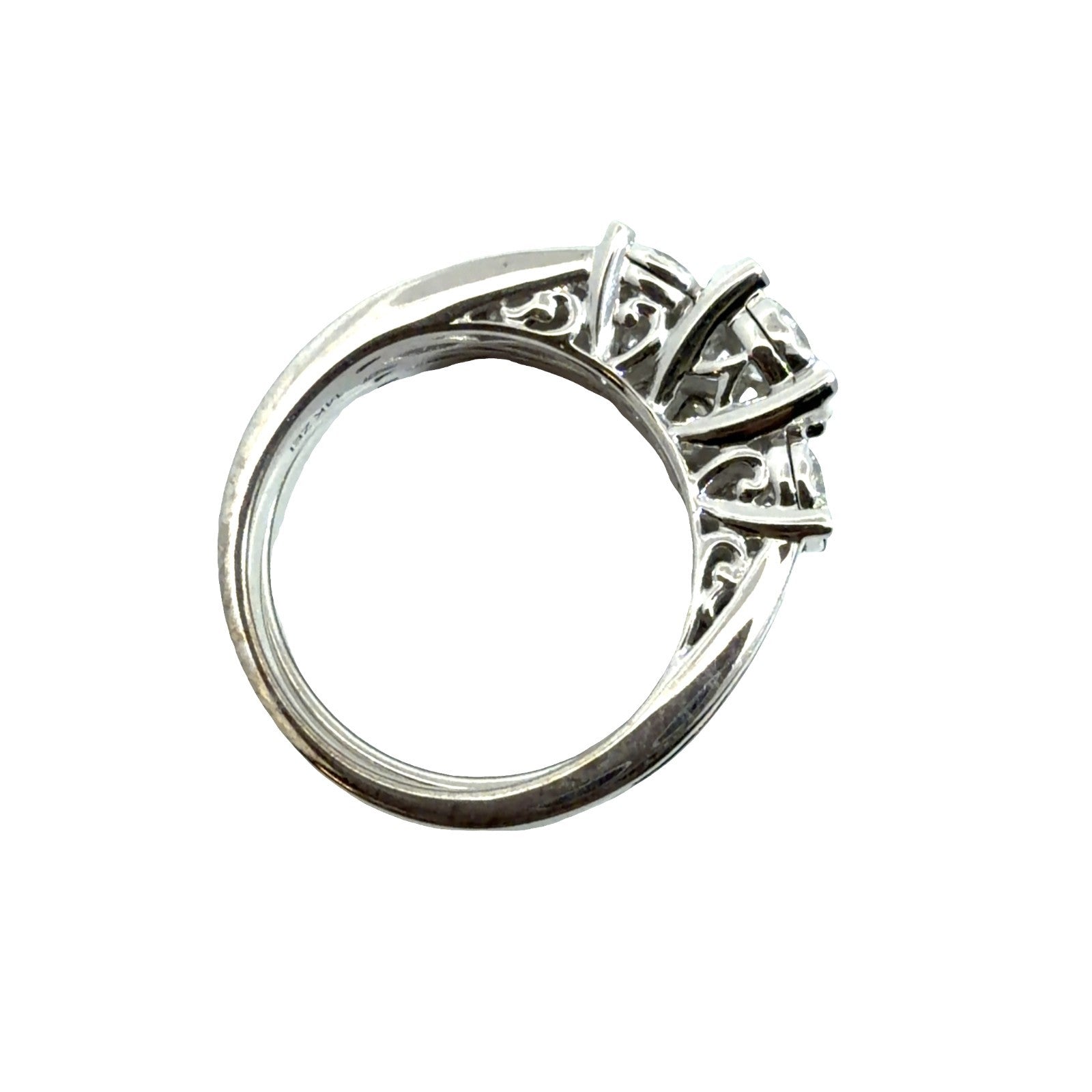 14k White Gold 1.96ctw MultiStone Diamond Wedding Set Size 75