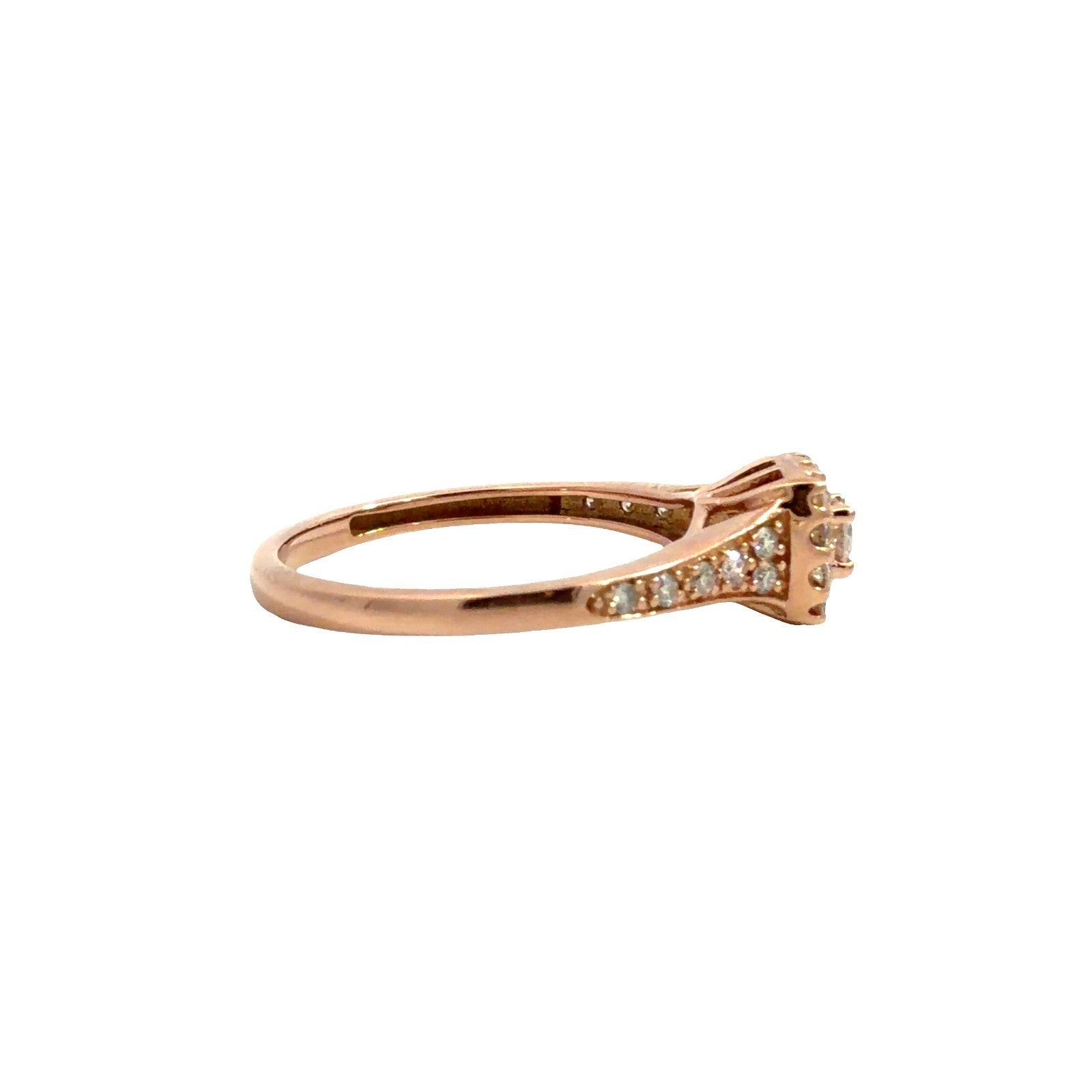 Keepsake 14k Rose Gold & 0.43cttw Diamond Cluster Ring Size 6.751
