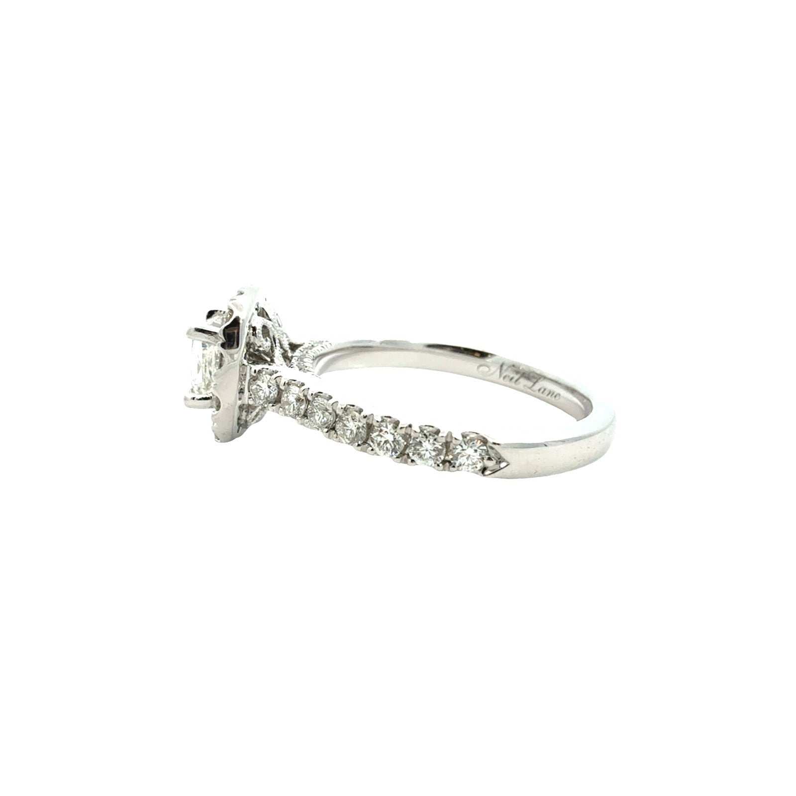 Neil Lane 14k White Gold Cushion-Cut 1.34cttw Diamond Halo Engagement Ring5