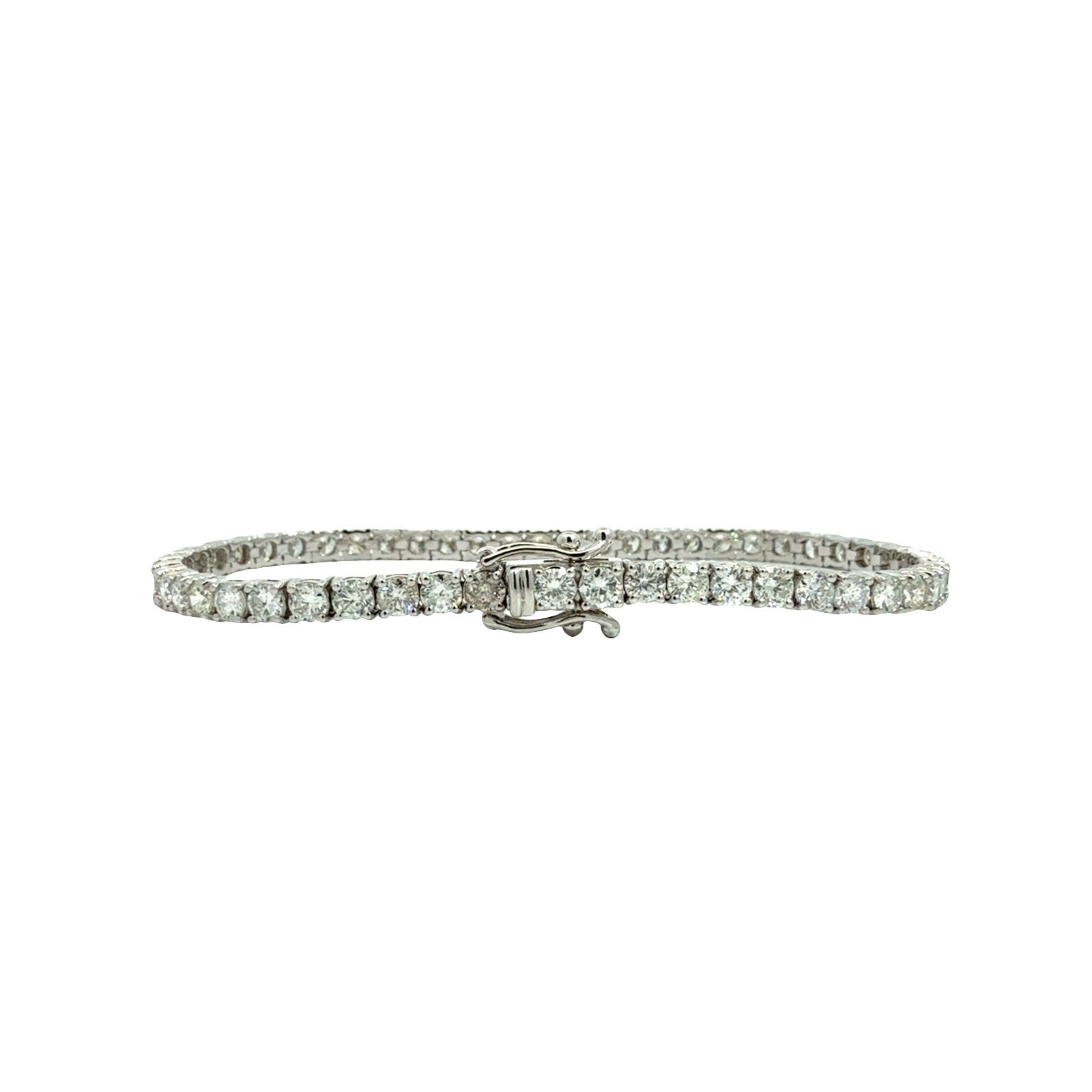 NEW 14k White Gold and 6.37cttw Diamond Tennis Bracelet3