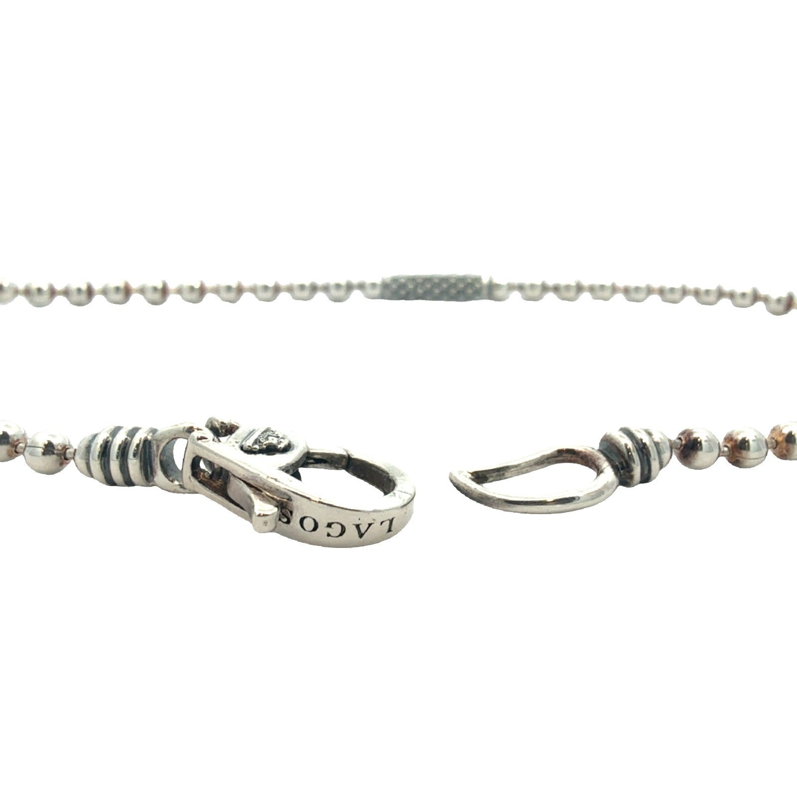 Lagos Sterling Silver Caviar Beaded Bracelet Large 7.25"5