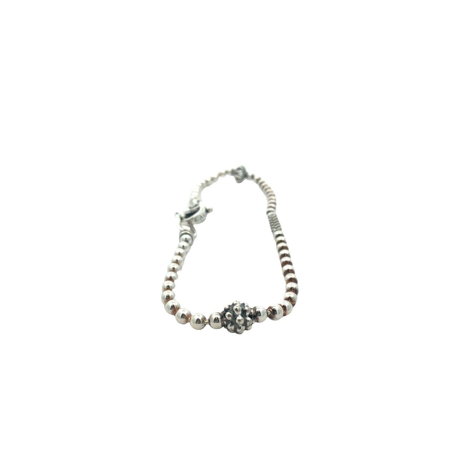 Lagos Sterling Silver Caviar Beaded Bracelet Large 7.25"2