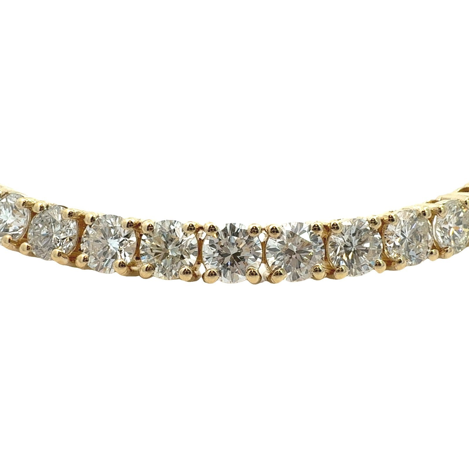 The Jewel Box 14k Yellow Gold 10.36ctw Diamond Tennis Bracelet 7.25"1
