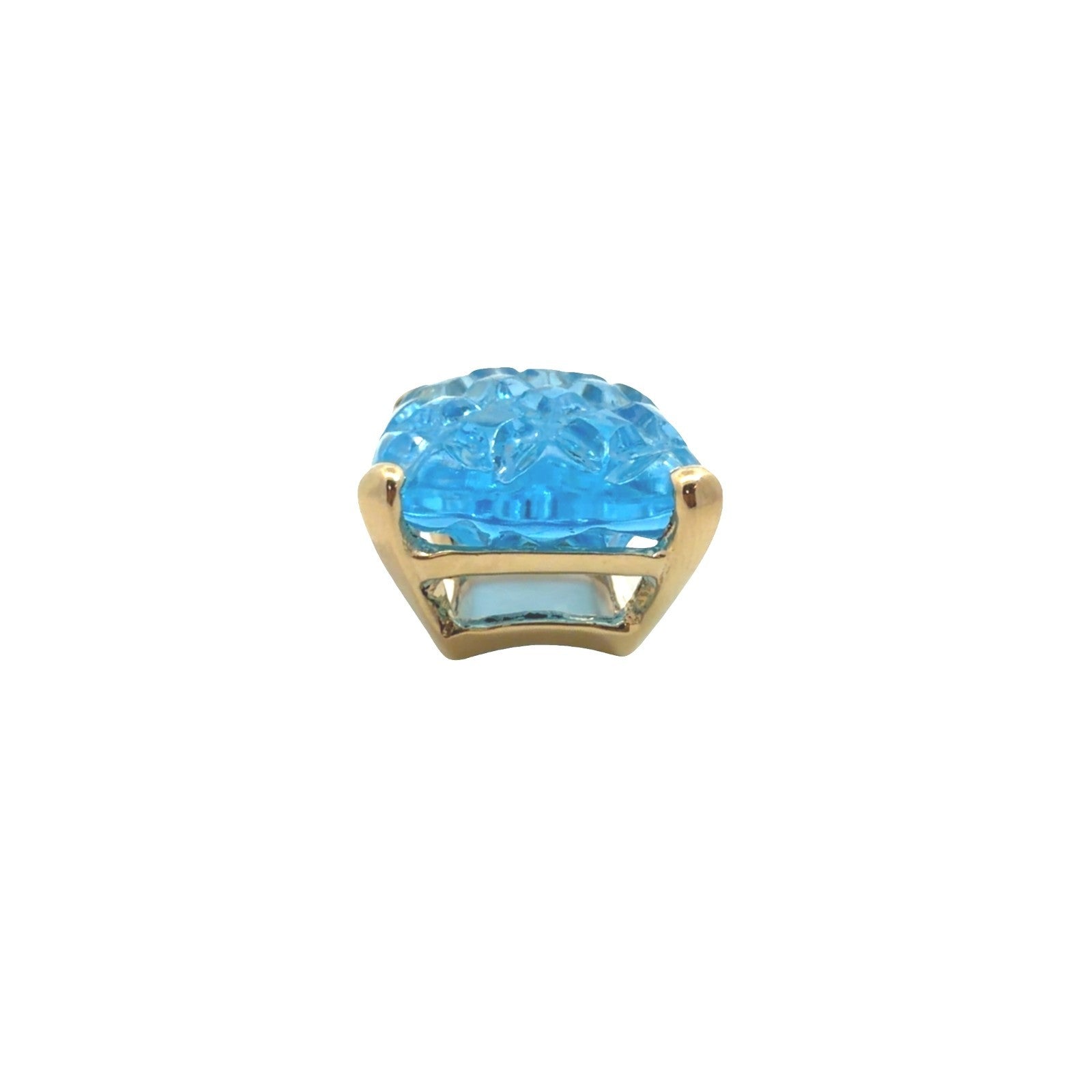 14k Yellow Gold 29.0tcw Blue Topaz & 0.23cttw Diamond Pendant2