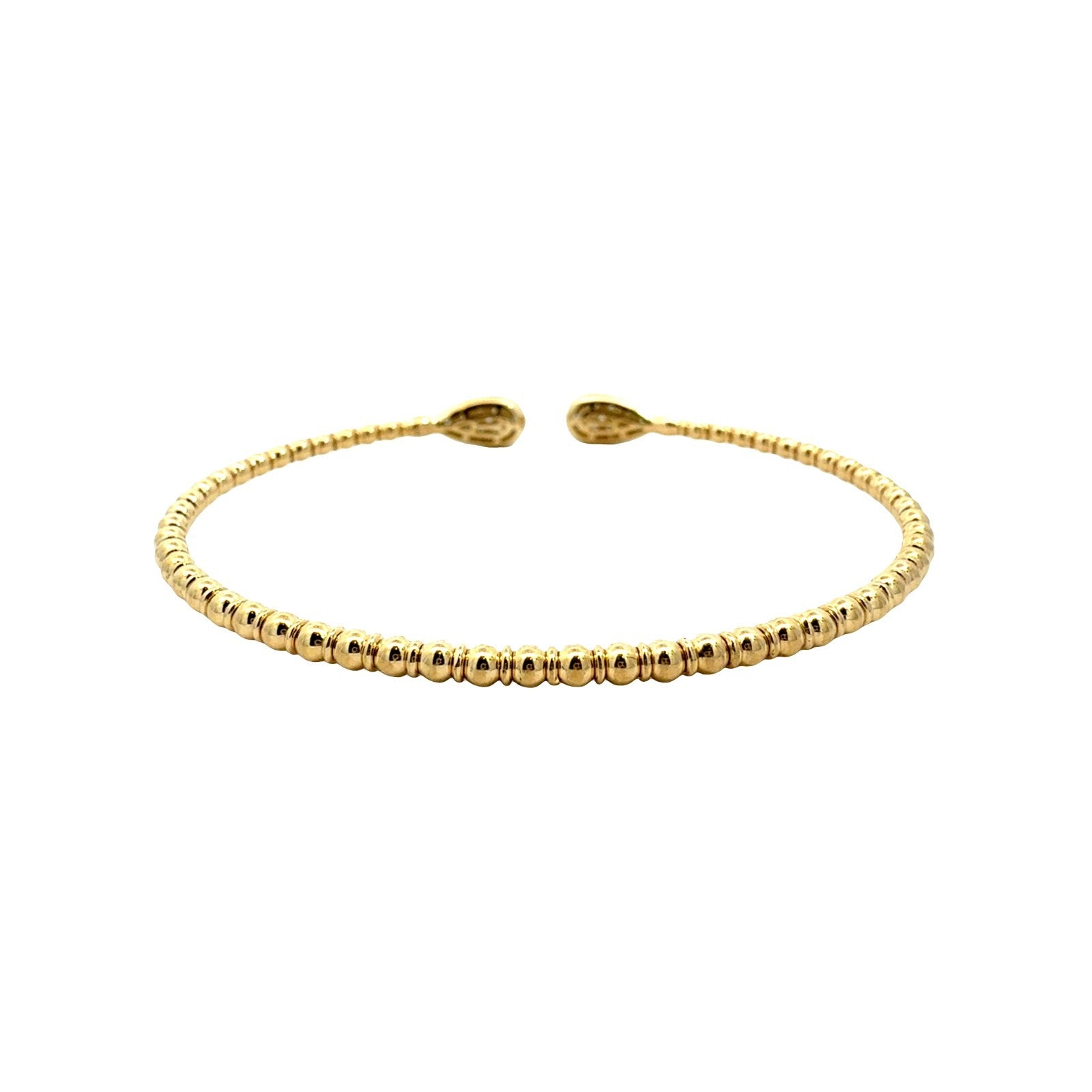 14k Yellow Gold and 0.50cttw Diamond Oepn Cuff Bracelet3