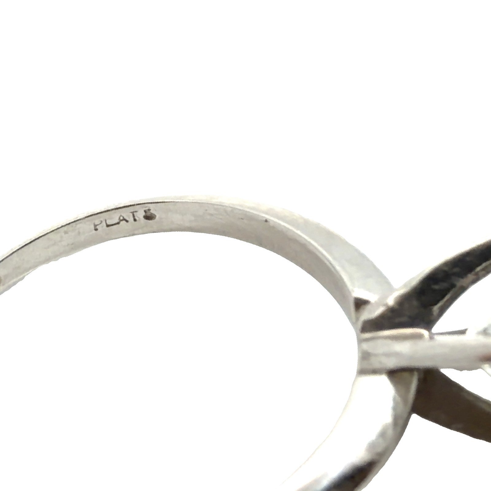 Platinum Wedding Ring Set with Solitaire Round Cut 1.50cttw Diamond Size 75