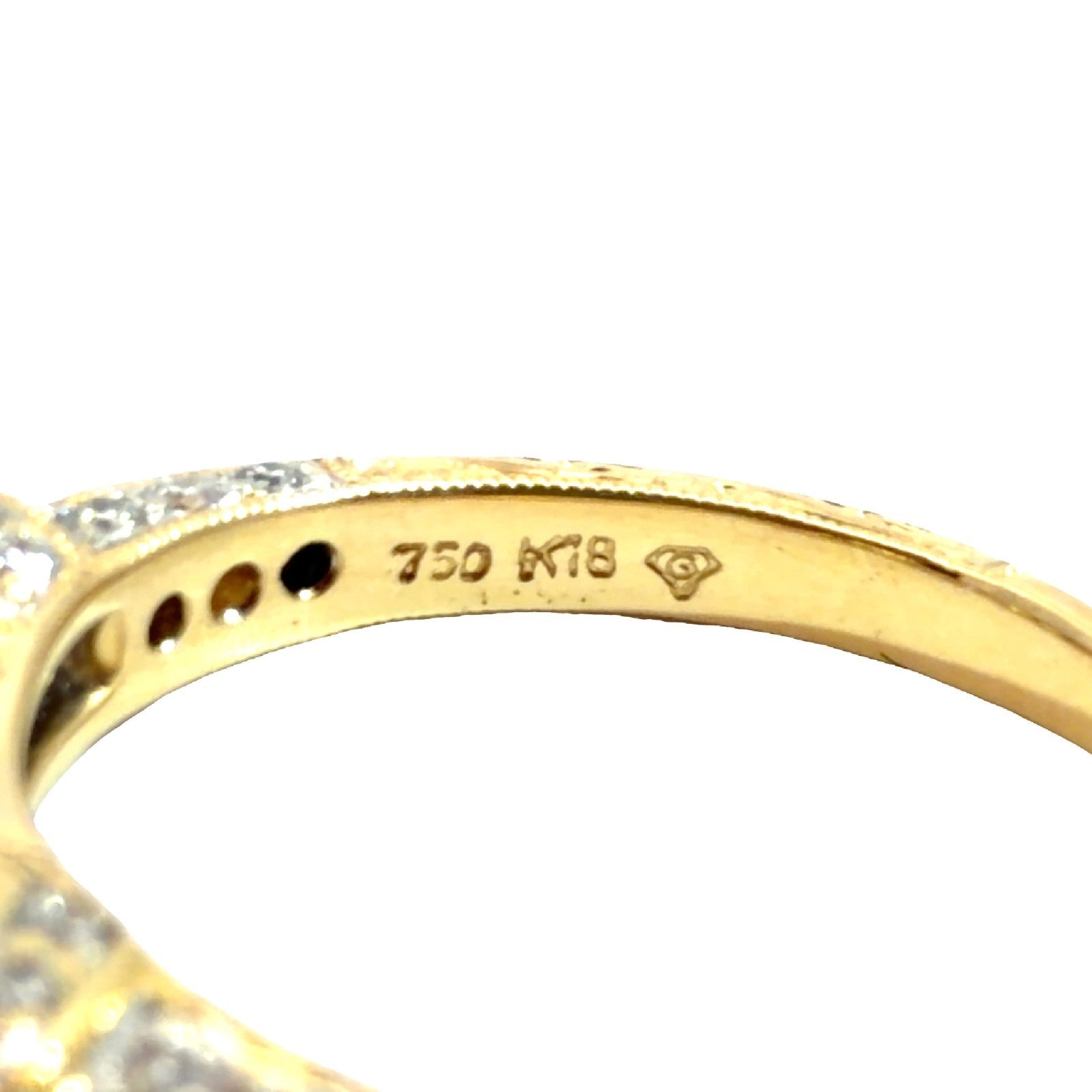 18k Two-Tone Gold Princess Cut with Accents 0.72cttw Diamond Engagement Ring 4