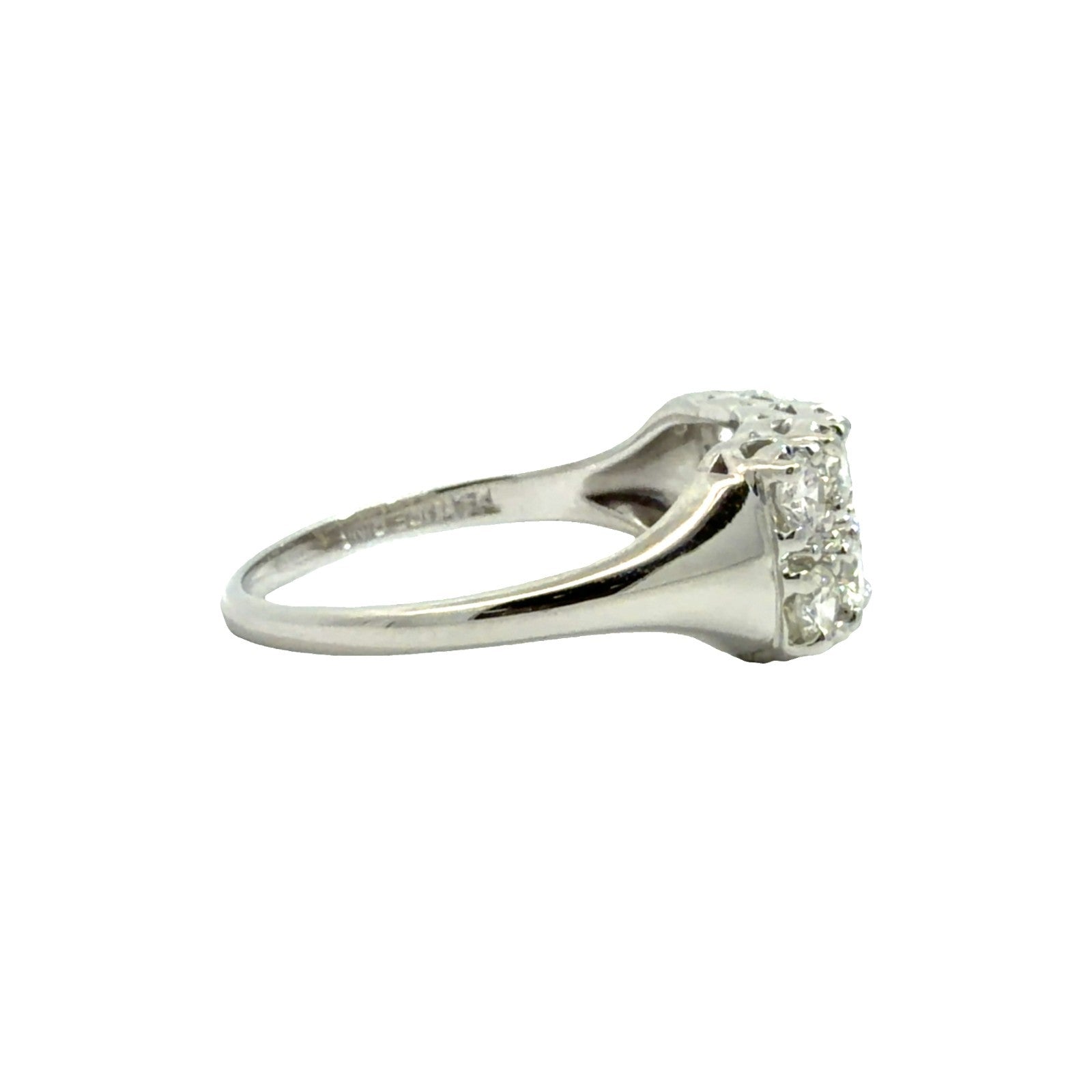 14k White Gold MultiStone 1.10ctw Round Brilliant Diamond Ring Size 91