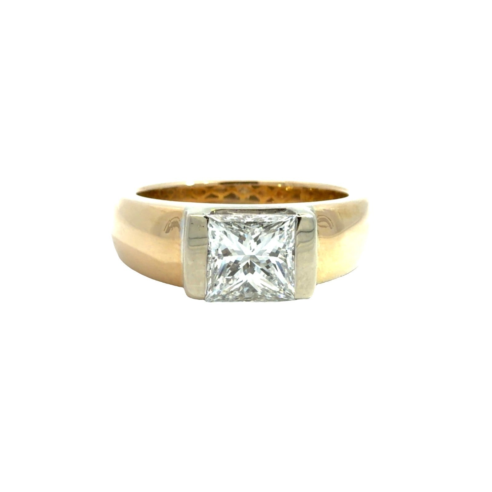14k Yellow and White Gold Princess Cut 1.50ctw Diamond Ring4