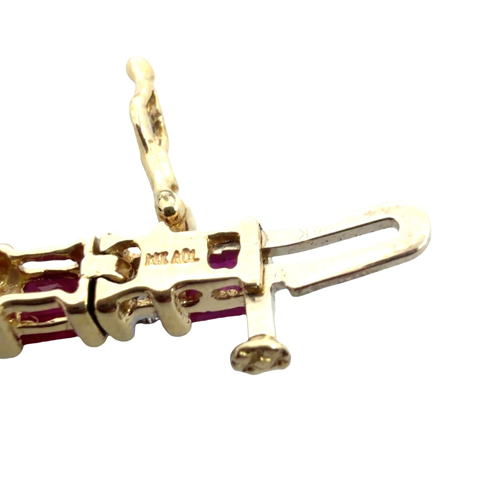 14k Yellow Gold 2.75ctw Ruby and 0.50ctw Diamond Tennis Bracelet6