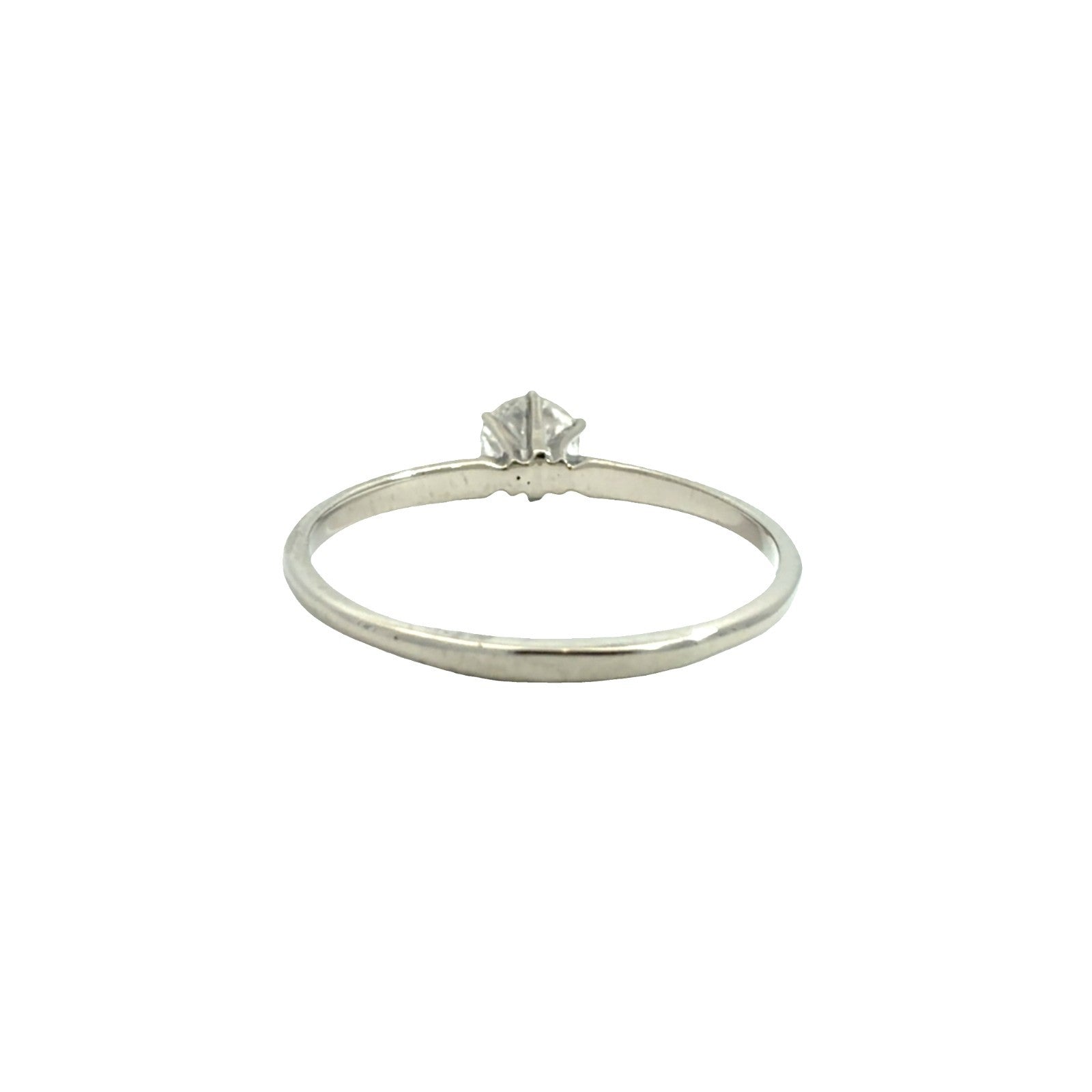14k White Gold Solitaire Ring with Round Brilliant Cut 0.50ctw Diamond2
