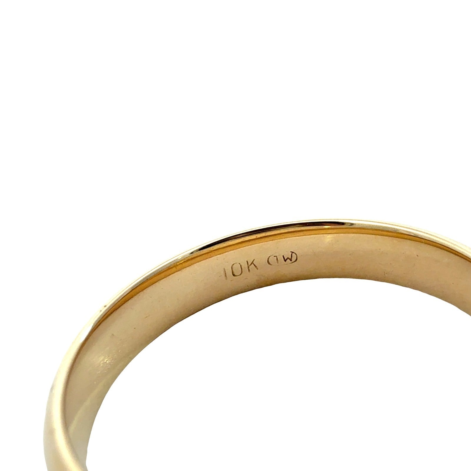 Men's 10k Yellow Gold Polished Dome Wedding Band Ring4