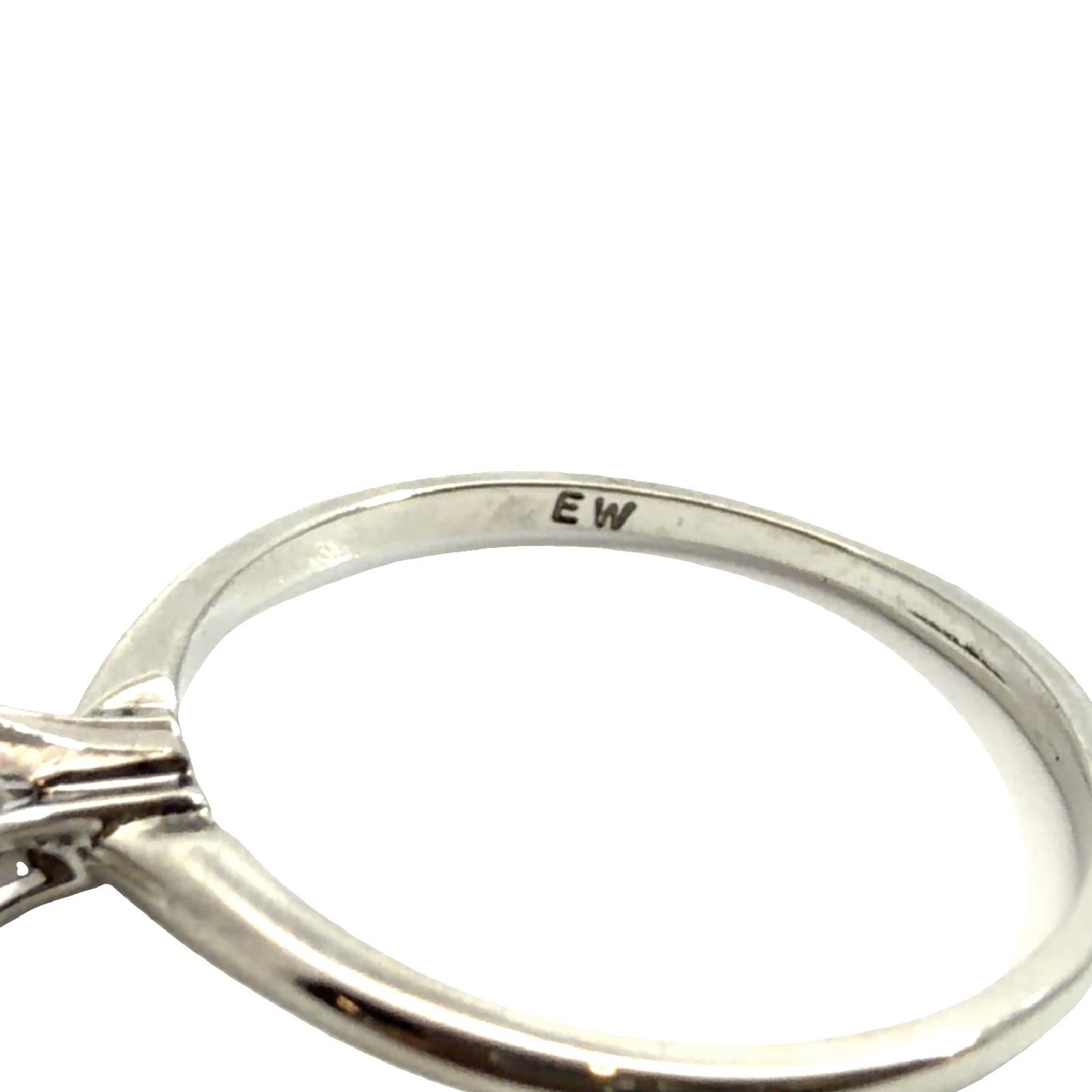 14k White Gold Solitaire Ring with Round Brilliant Cut 0.50ctw Diamond4