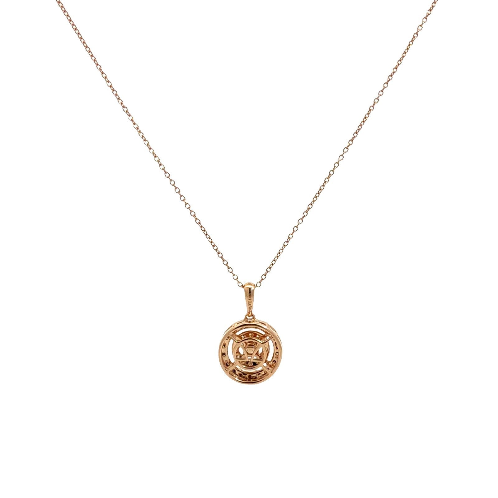 Le Vian 14k Rose Gold 0.61cttw Diamond Halo Pendant Necklace5