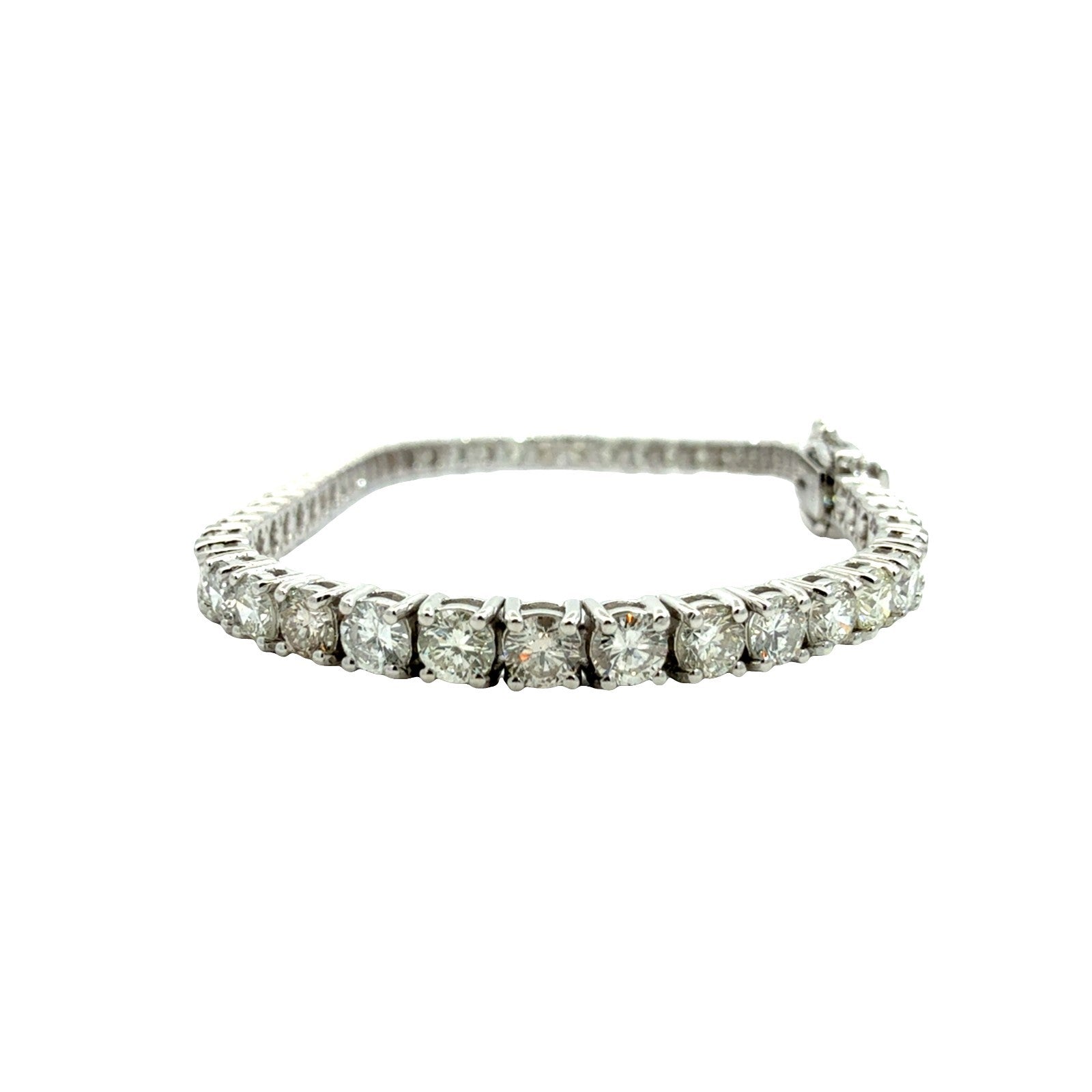 NEW 14k White Gold and 6.37cttw Diamond Tennis Bracelet2