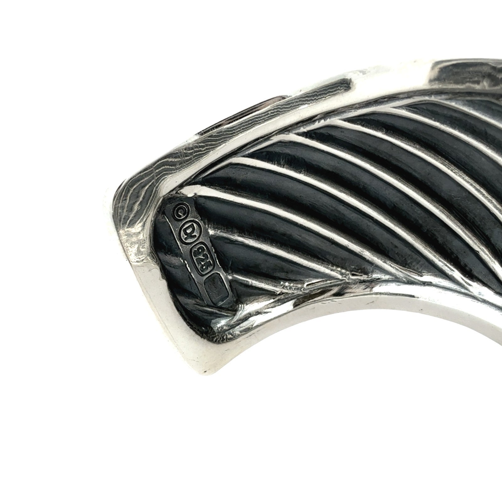 David Yurman Sterling Silver and Diamond Sculpted Cable Cuff Bracelet 5